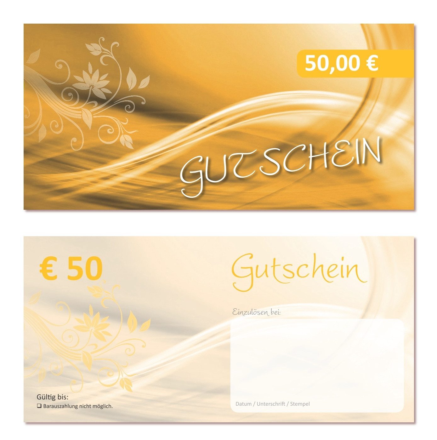 Geschenkkarte Geschenkgutschein Festbetrag Festwert