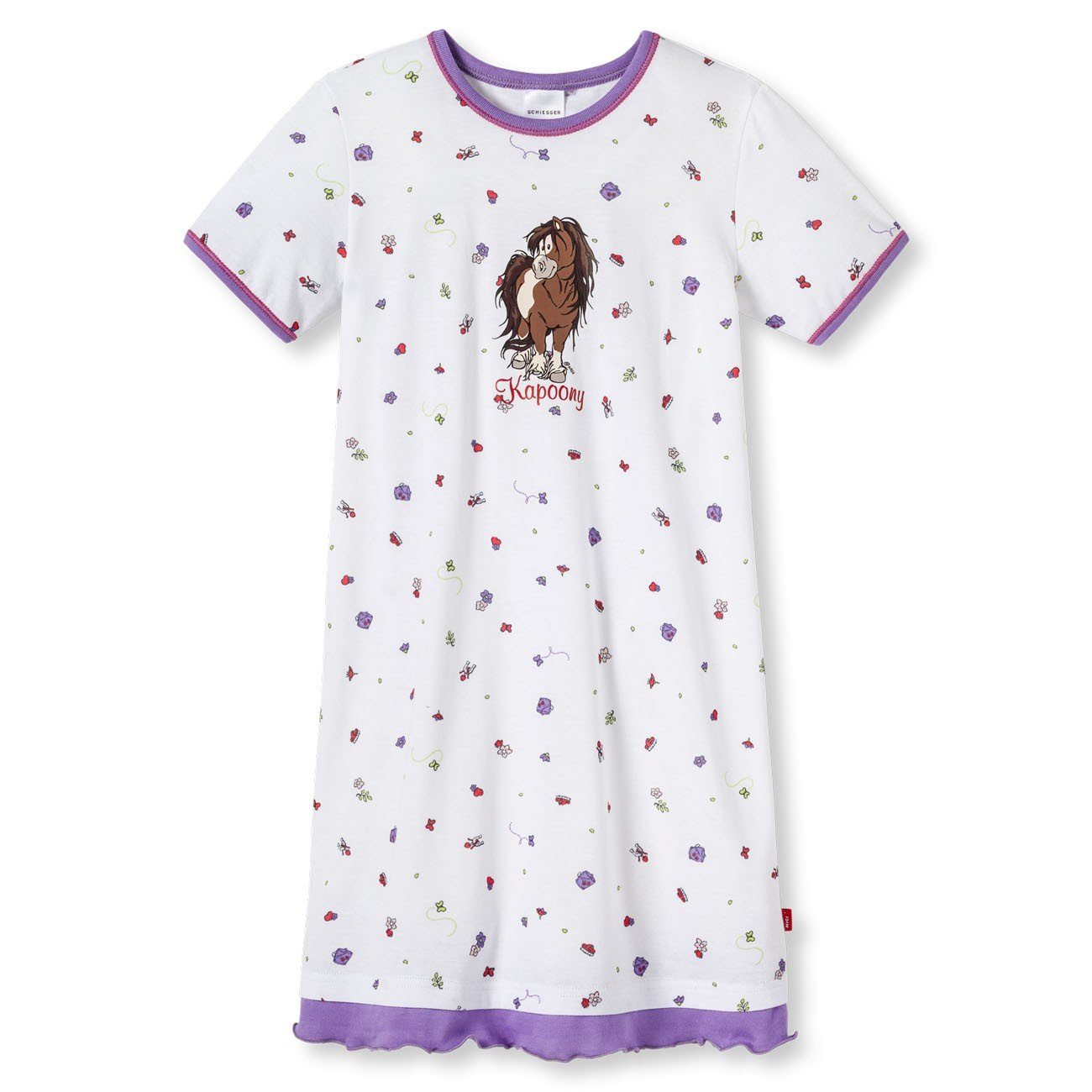 Schiesser Nachthemd NICI "Kapoony" (Set, 1-tlg., Set) Mädchen Schlafanzug Kurzarm, Nachthemd, 100% Baumwolle | Nachthemden