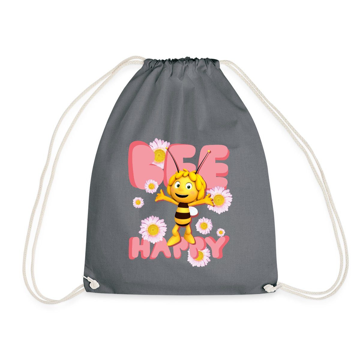 Spreadshirt Turnbeutel Biene Maja Bee Happy Spruch Turnbeutel (1-tlg)