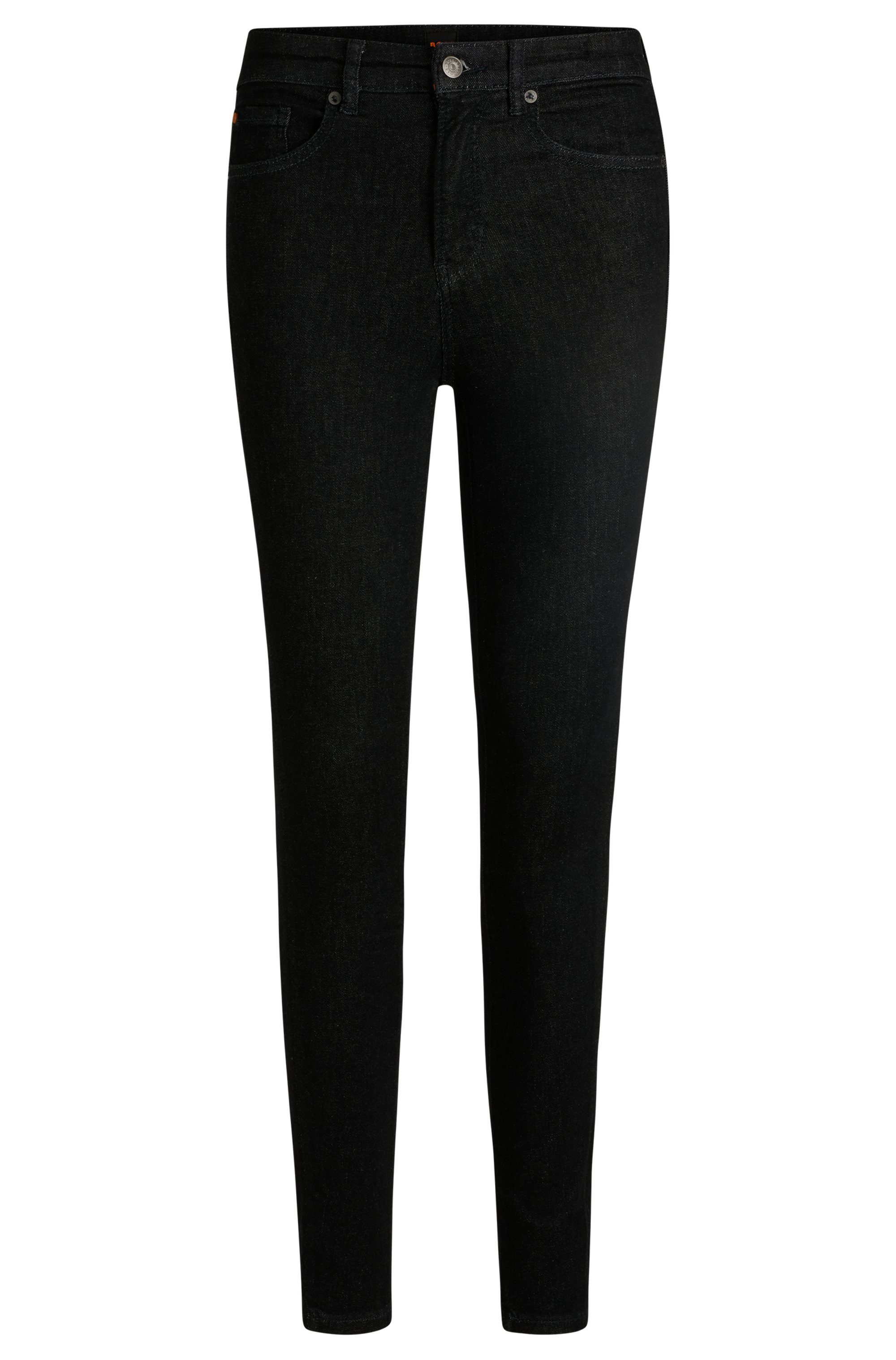 BOSS ORANGE Slim-fit-Jeans Maye High Rise Slim Premium Damenmode mit BOSS Leder-Badge