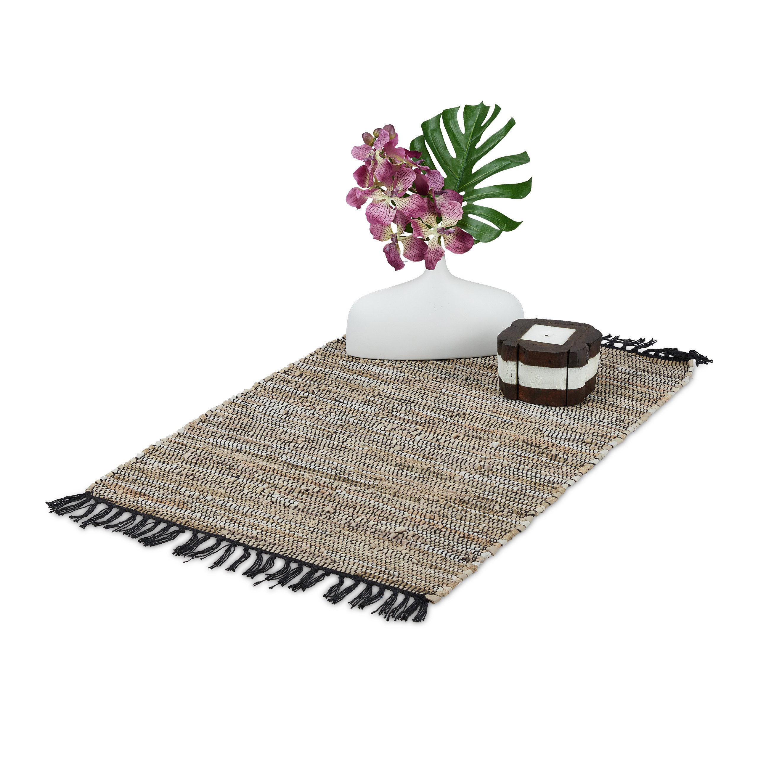relaxdays Läufer Flickenteppich 60 x 110 günstig online kaufen
