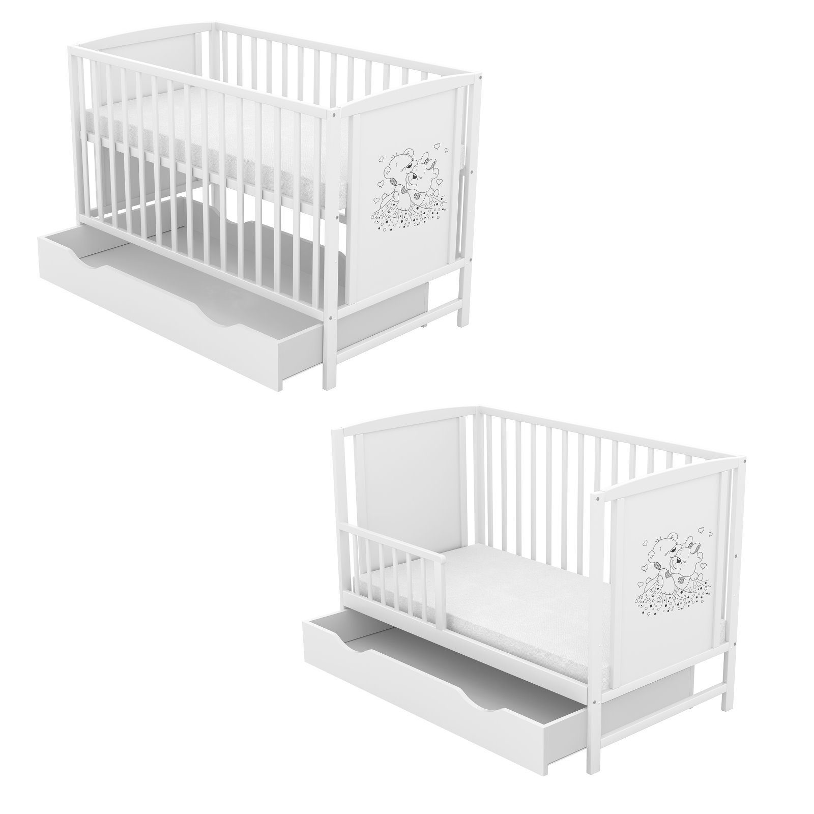 Babybett Mia Bettkasten Schutzgitter