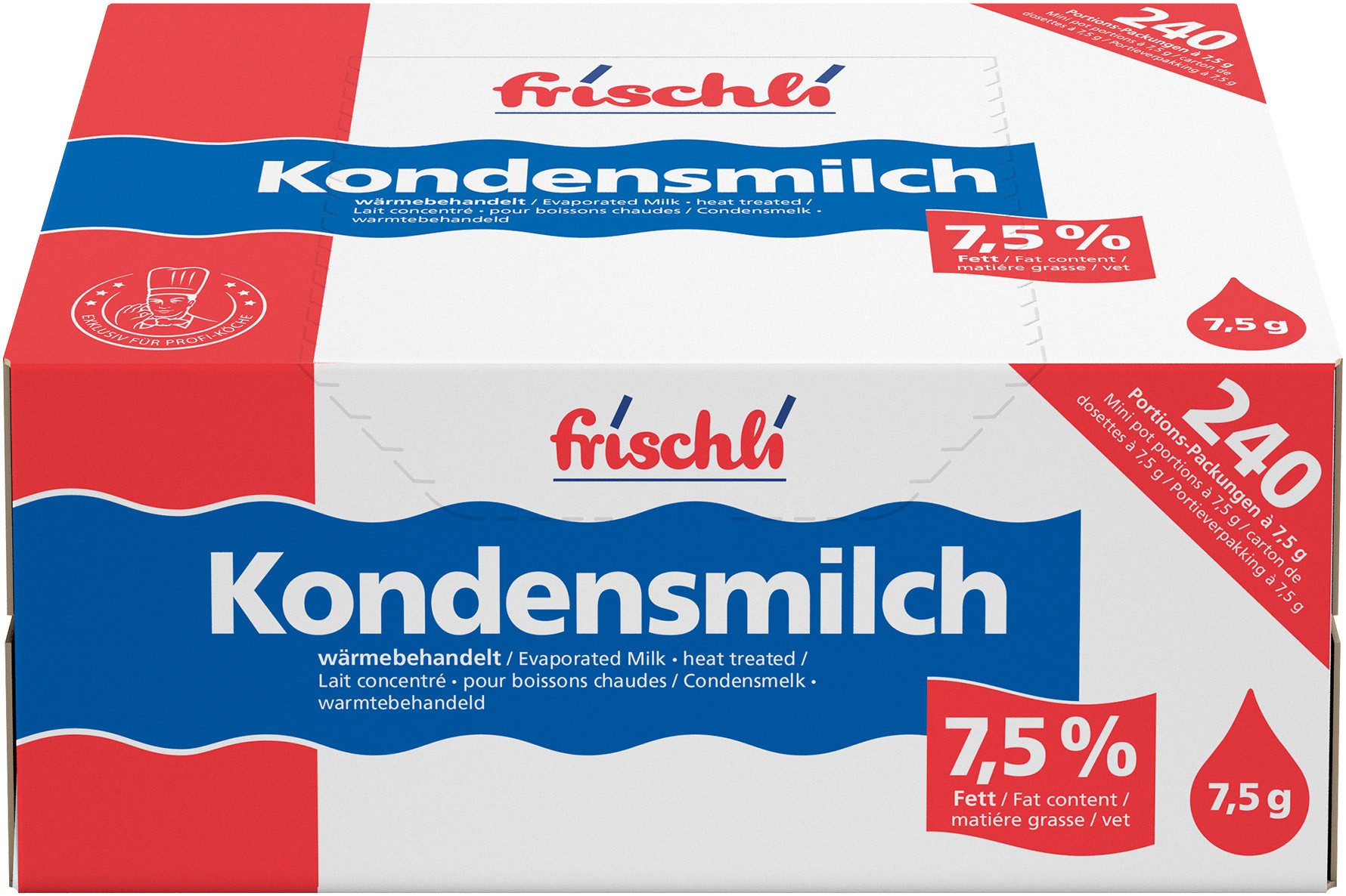 frischli Milch, Frischli Kondensmilch 7,5% feiner Geschmack und hohe Weißkraft 1800g