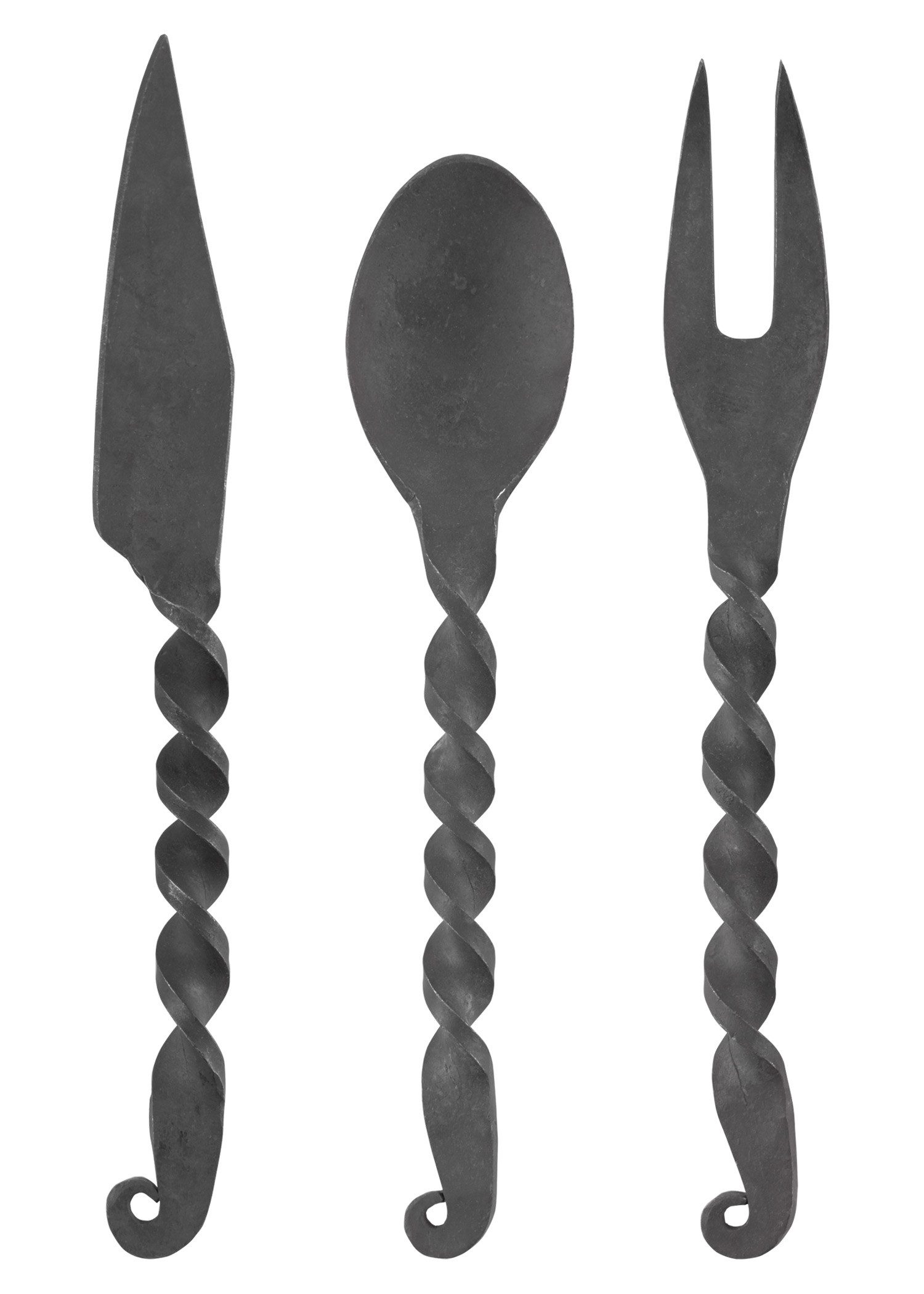 Battle Merchant Besteck-Set Essbesteck 3-teilig Messer, Gabel, Löffel, 1 Personen, Eisen