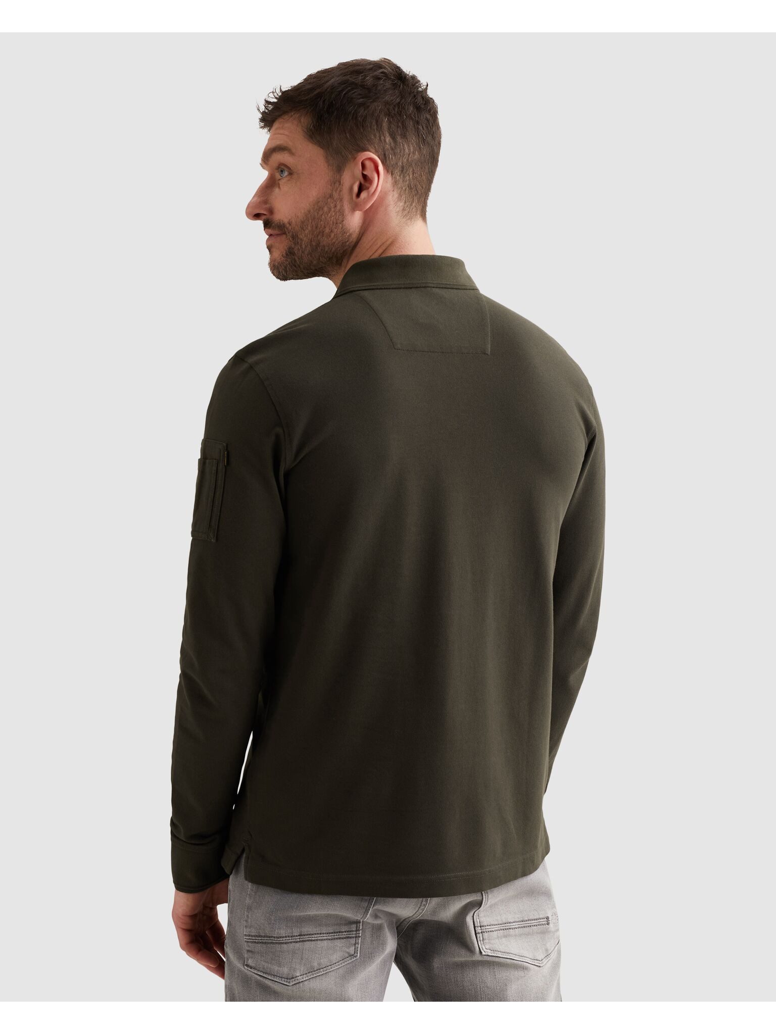 PME LEGEND Langarm-Poloshirt mit Logo Stickerei – Bild 3 von 5