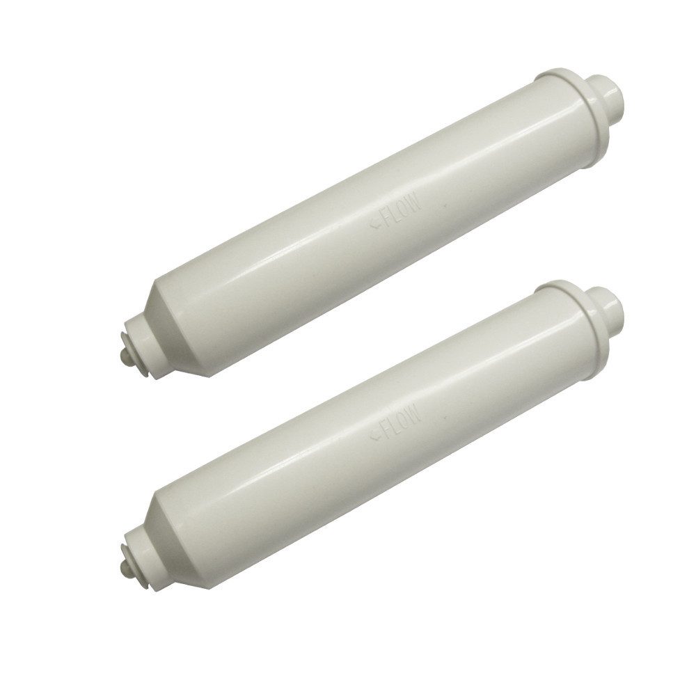 Trade-Shop Wasserfilter 2x passend für Gorenje NRS9181CXB NRS9182CBBK NRS9182CXB ersetzt AR031, Zubehör für Side-By-Side Kühlschränke, Durchflussmenge: 1,3 Liter pro Minute / mit hygienischen Schutzkappen