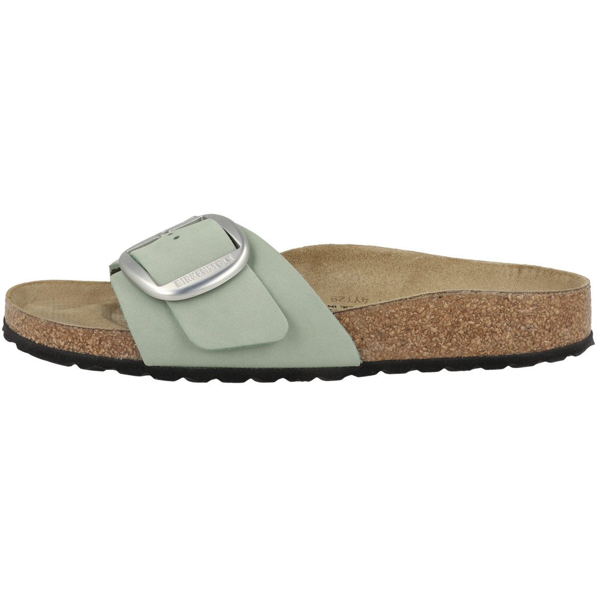 Birkenstock Madrid Big Buckle Nubukleder schmal Damen Pantolette Hausschuhe günstig online kaufen