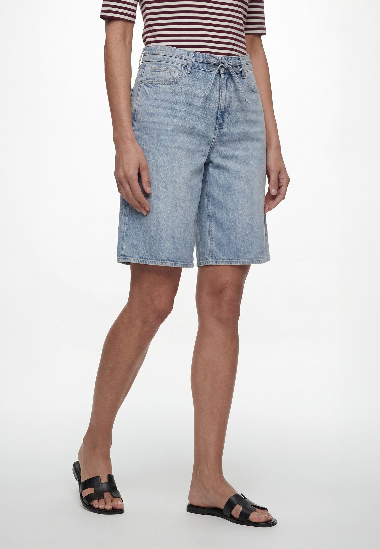 Zero Shorts Damen mit Bindegürtel Gürtel