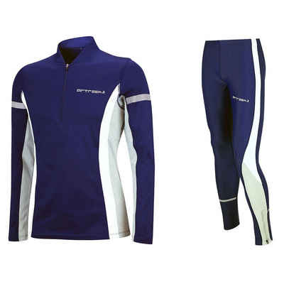 Airtracks Lauftights Herren Thermo Laufset: Funktions Laufshirt Lang + Laufhose Lang (2-tlg)