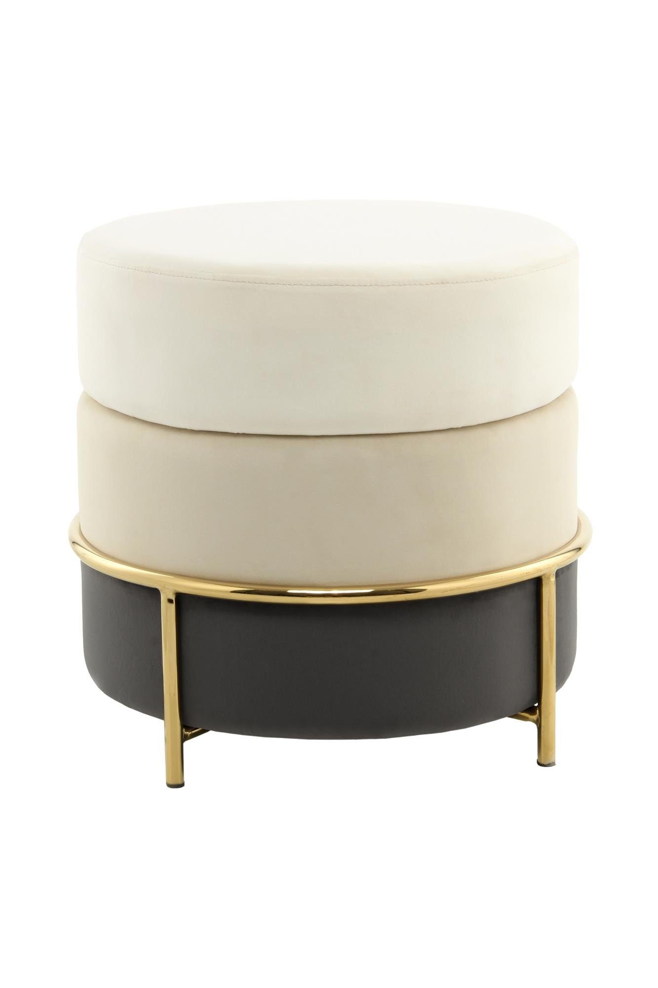 Qiyano Hocker Sitzhocker Elanie Beige - günstig online kaufen