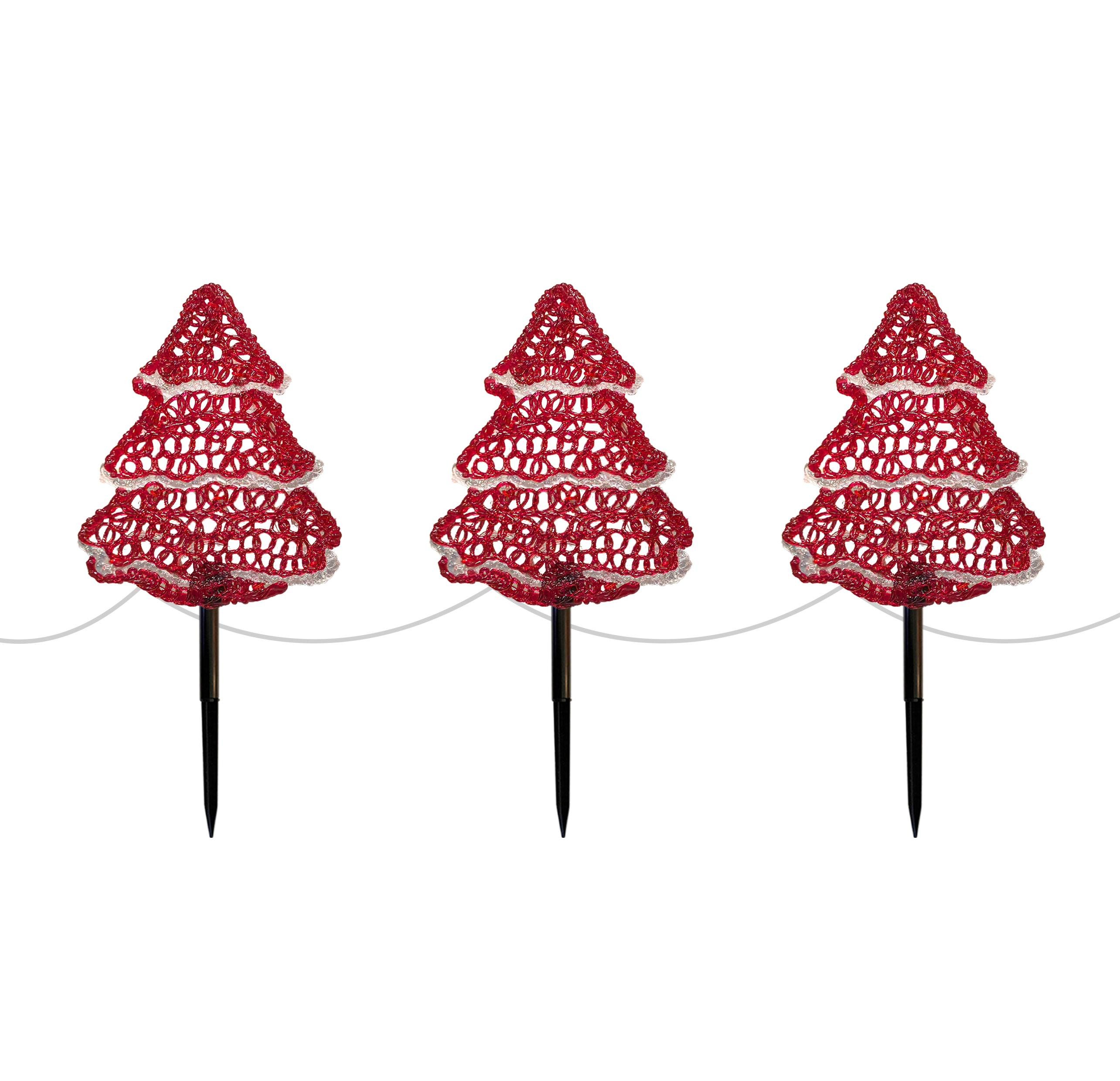 OTTO home LED Dekoobjekt Acryl Leuchtstäbe GIVVEN, LED fest integriert, 3 Erdspieße a 10 LED's, Stab 44 cm, Batteriebetrieb