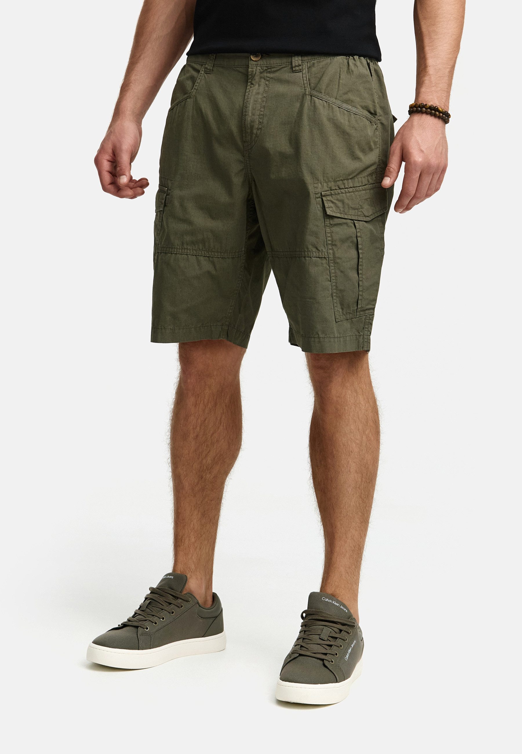 Indicode Cargoshorts Herren INDreier Cargo Shorts Herrenshorts mit elastisc günstig online kaufen
