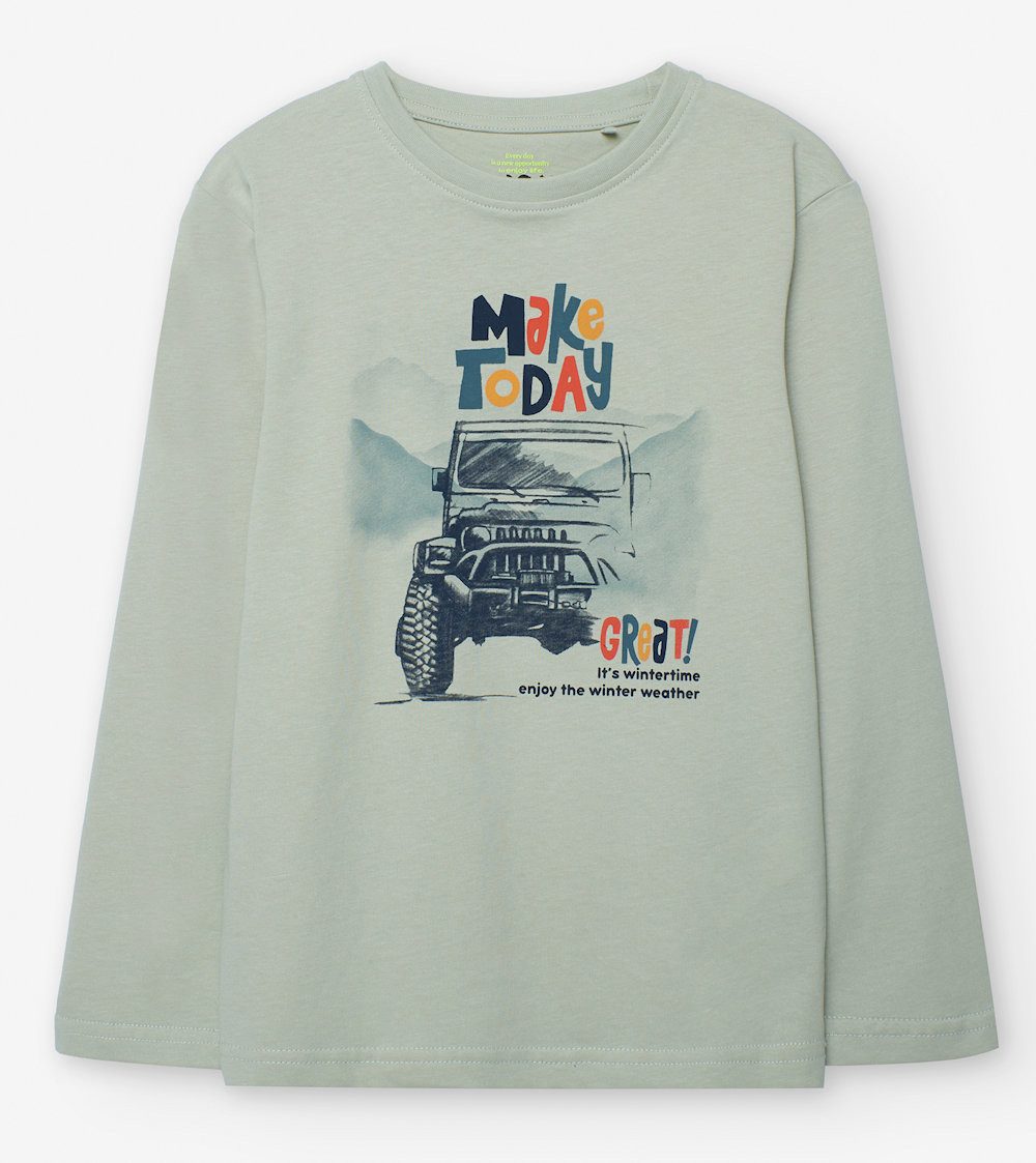 LOSAN Langarmshirt Losan Jungen Langarmshirt Jeep grau (1-tlg)