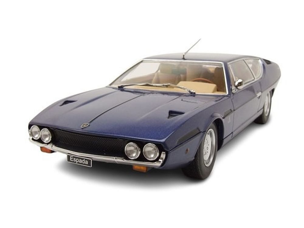 KK Scale Modellauto Lamborghini Espada S2 1970 dunkelblau metallic, Maßstab 1:18