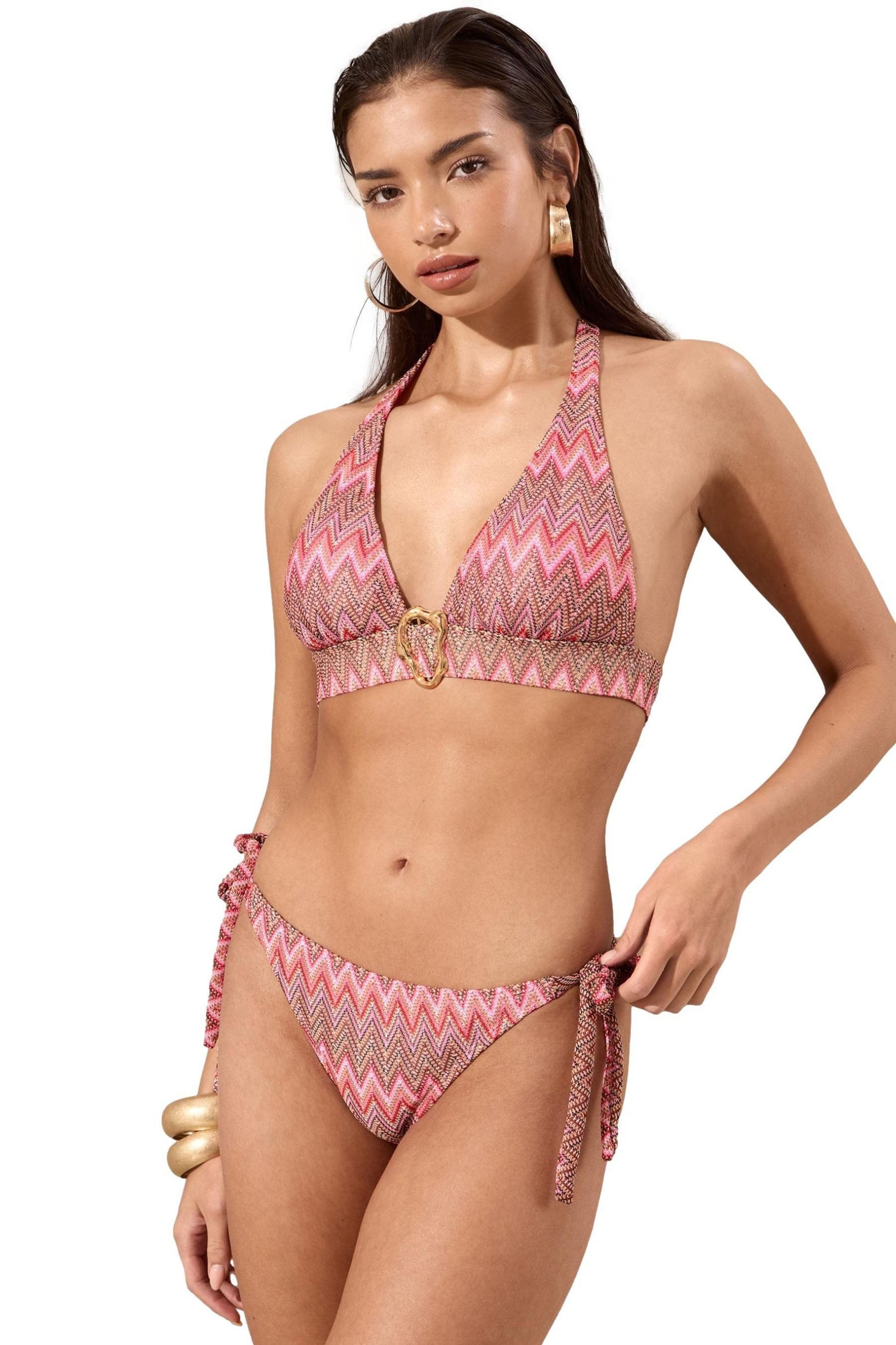 Lipsy Bikini-Hose Lipsy Bikinihose mit flauschigem Besatz (1-St)