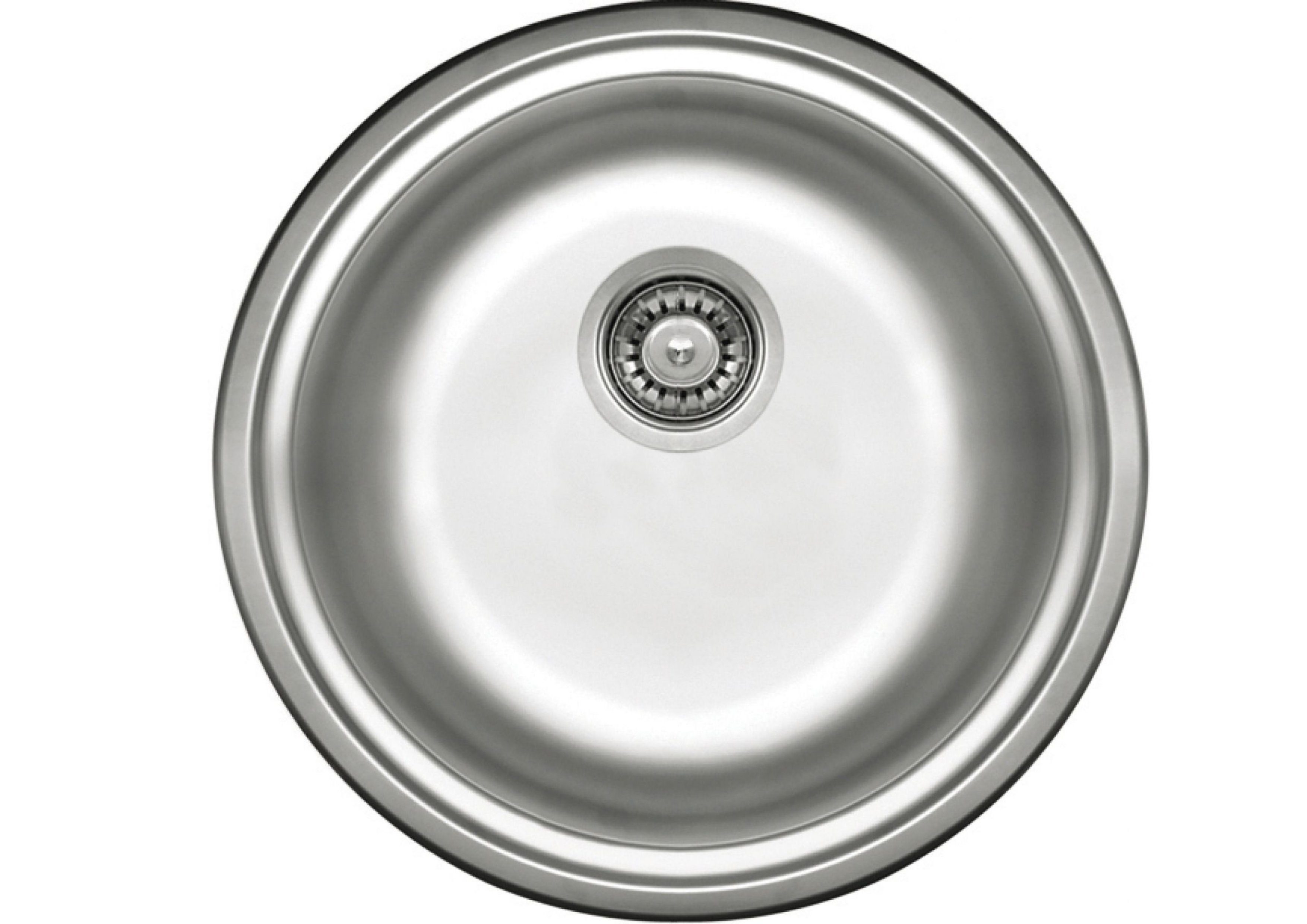 Faizee Möbel Edelstahlspüle Edelstahl Einbauküchenspüle Spülbecken verschiedene Modelle Siphon, Rund, 42/17 cm