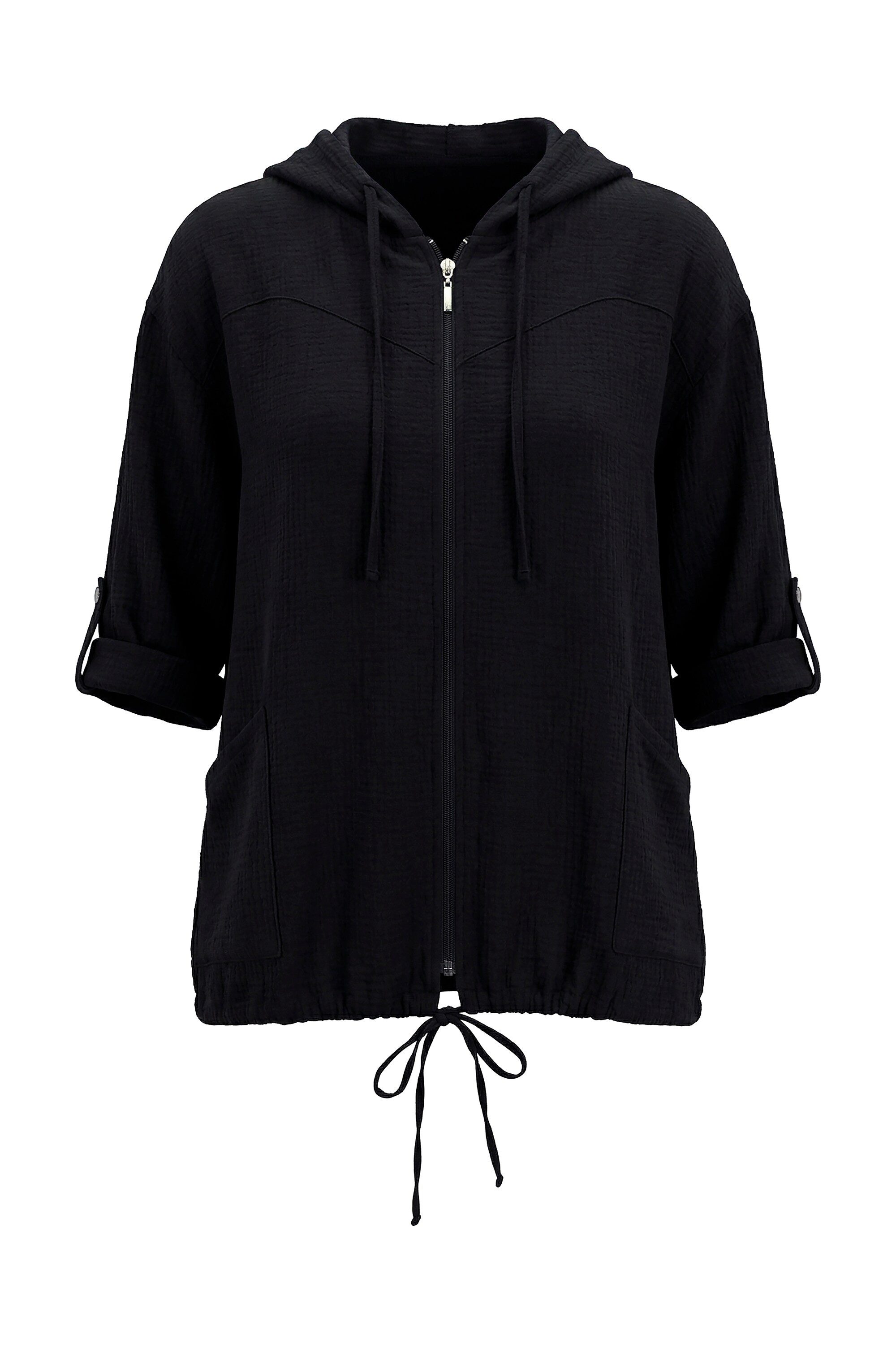 MIAMODA Longbluse Musselin-Bluse Komfort Fit 3/4-Ärmel günstig online kaufen