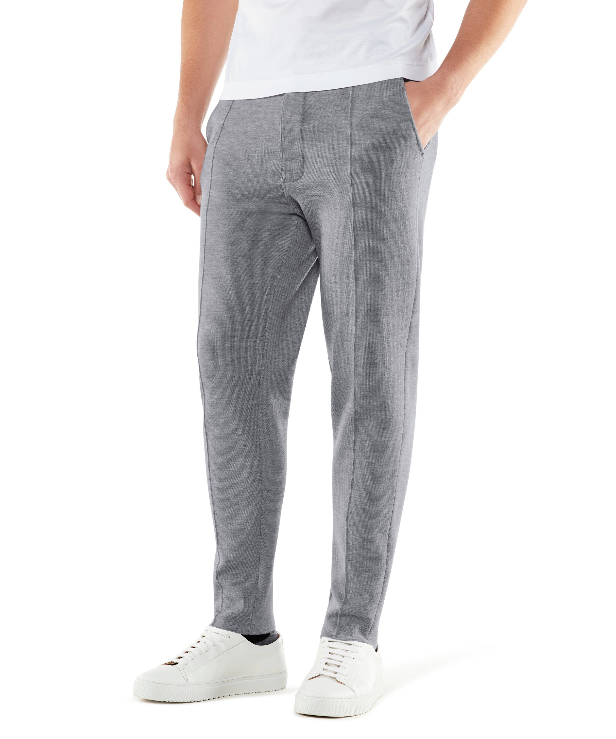 FALKE Strickhose (1-tlg) mit Merinowolle light greymel. (3390)