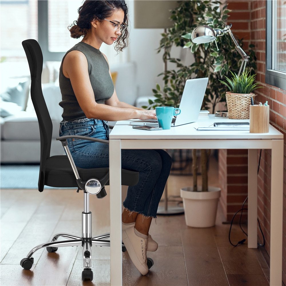 Yaheetech Drehstuhl Verstellbarer Bürostuhl, Ergonomischer Chefsessel mit H günstig online kaufen