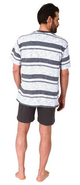 Normann Pyjama Herren Schlafanzug kurzarm Shorty Pyjama in Streifenoptik - 122 733