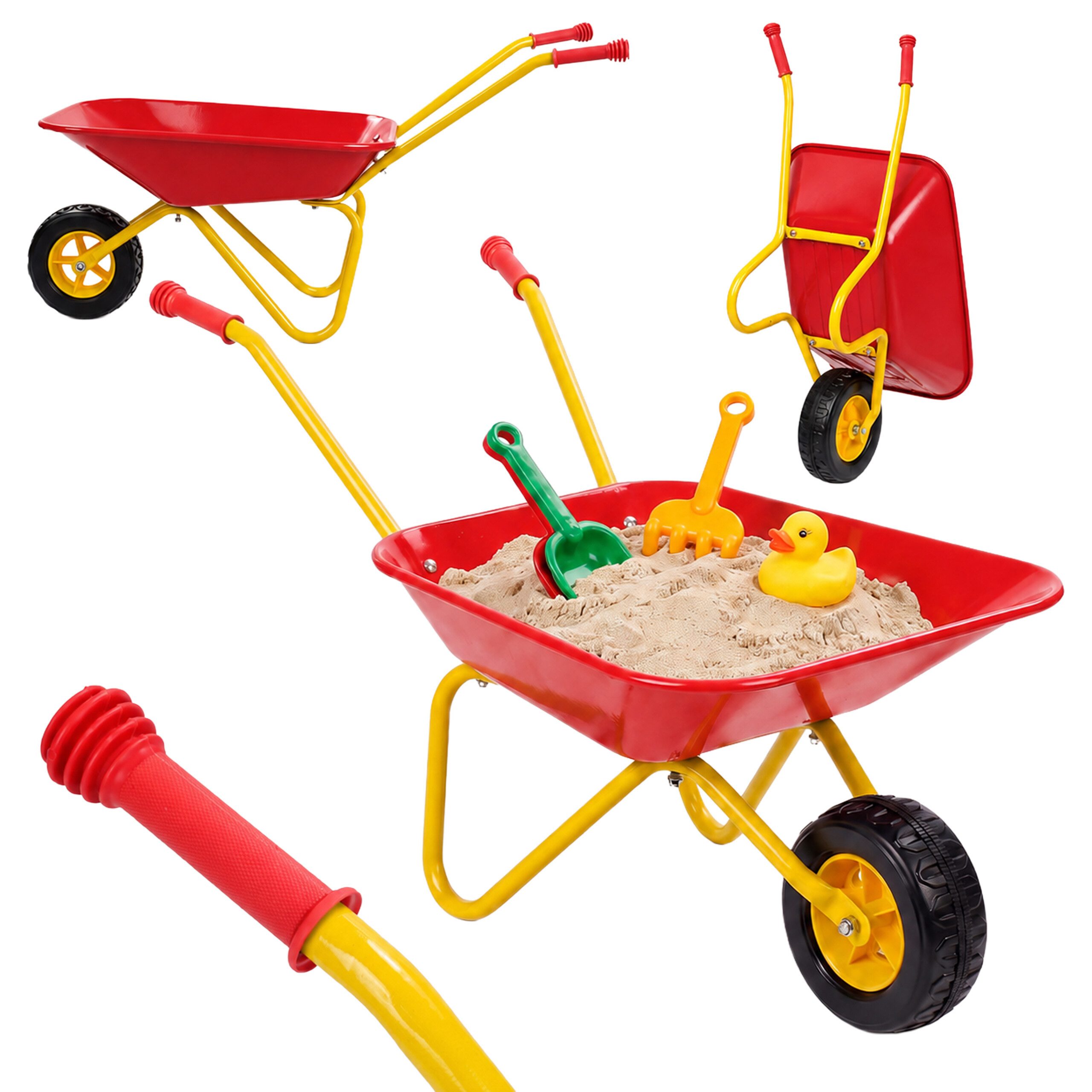 relaxdays Kinder-Gartenset Schubkarre für Kinder, (1-tlg), rot
