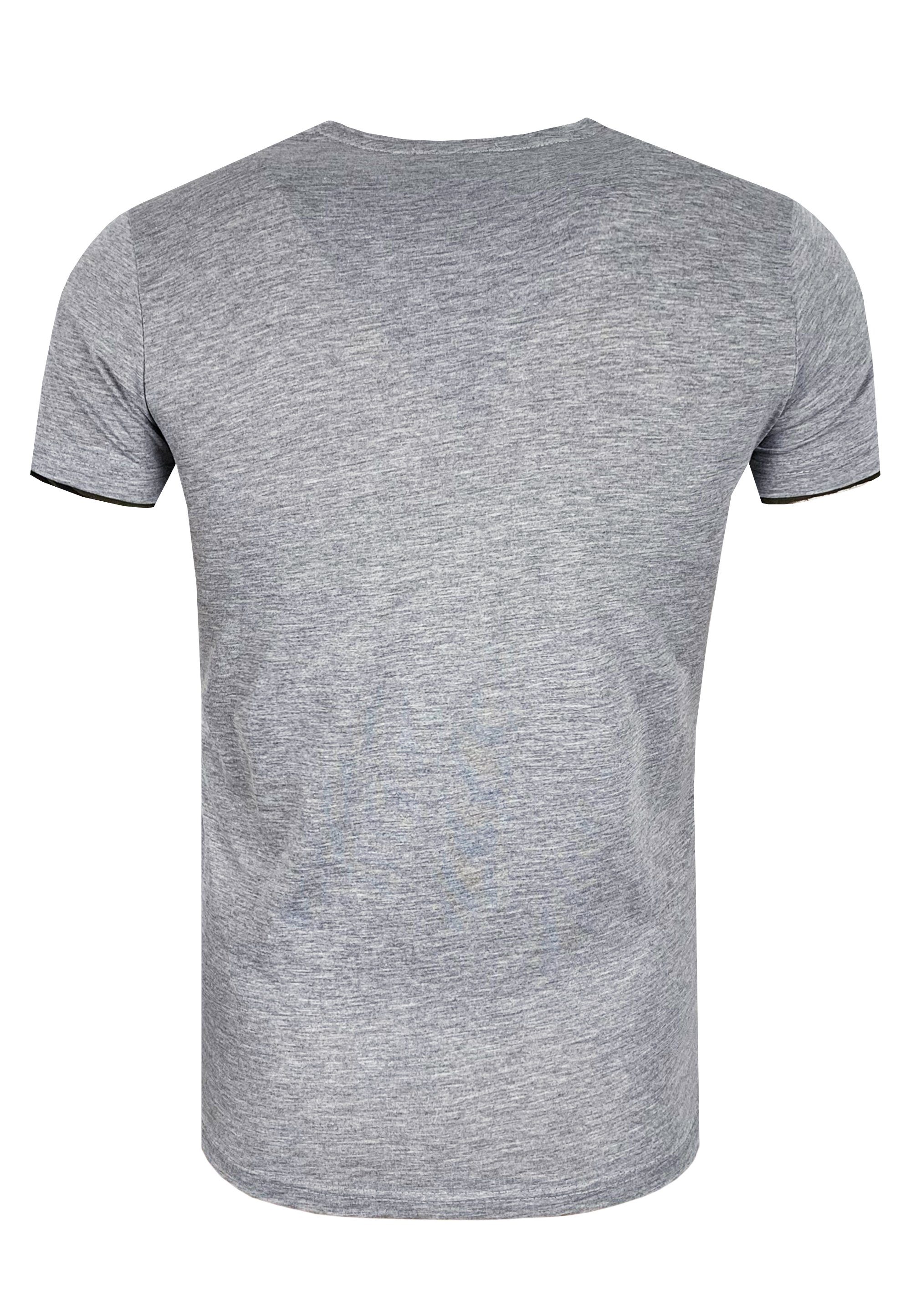 Rusty Neal T-Shirt trendigen 2-in-1-Design grau im