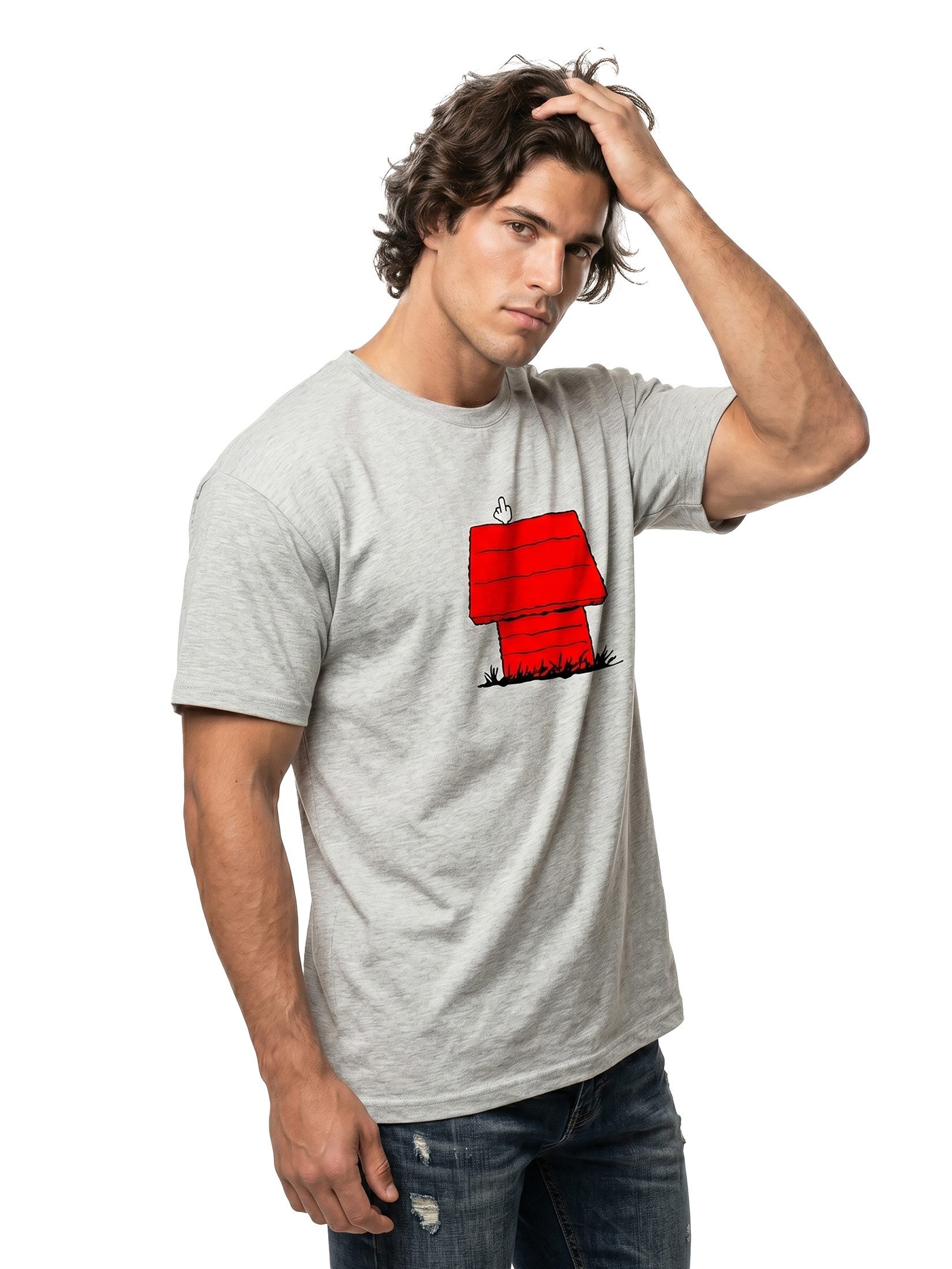 MAKAYA Print-Shirt Lustiges T-Shirt Herren Aufdruck Hundemotiv Witzige Geschenke Männer mit Druck