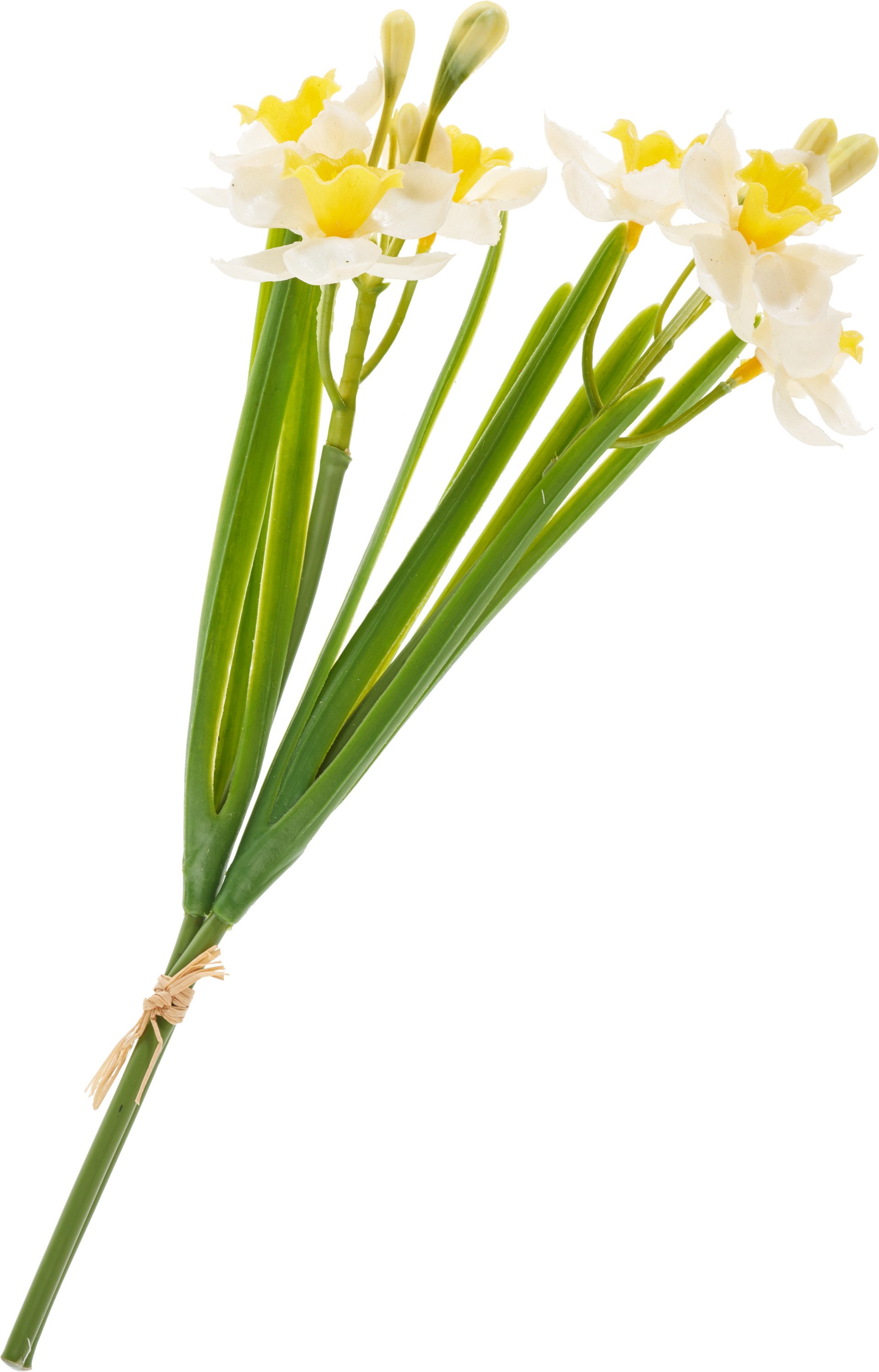 Kunstblume Narzissen Bund Yellow / White, DPI, Länge 32 cm