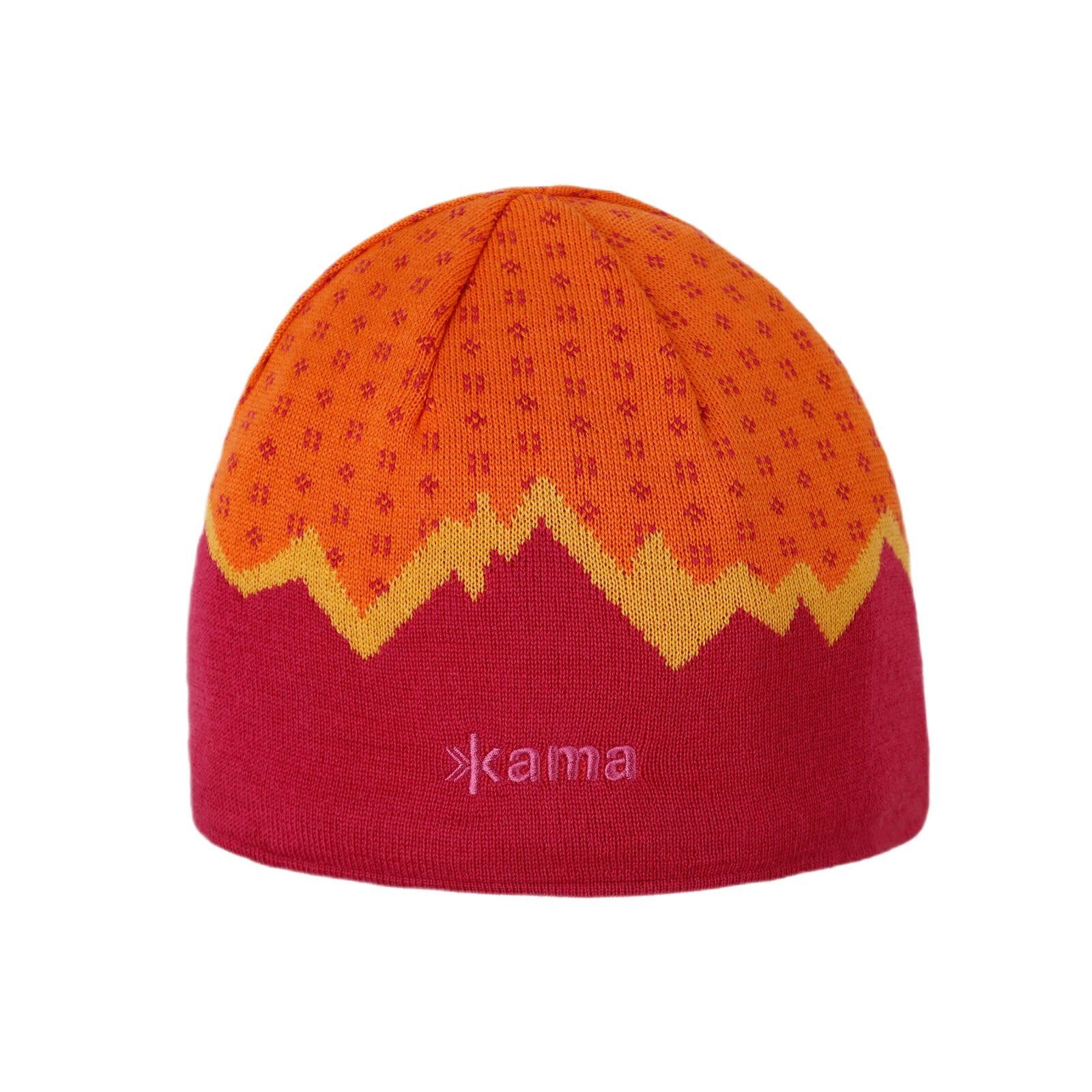 Strickmütze (Beanie) A169 Kamakadze Merino - pink/orange - 1 Stück