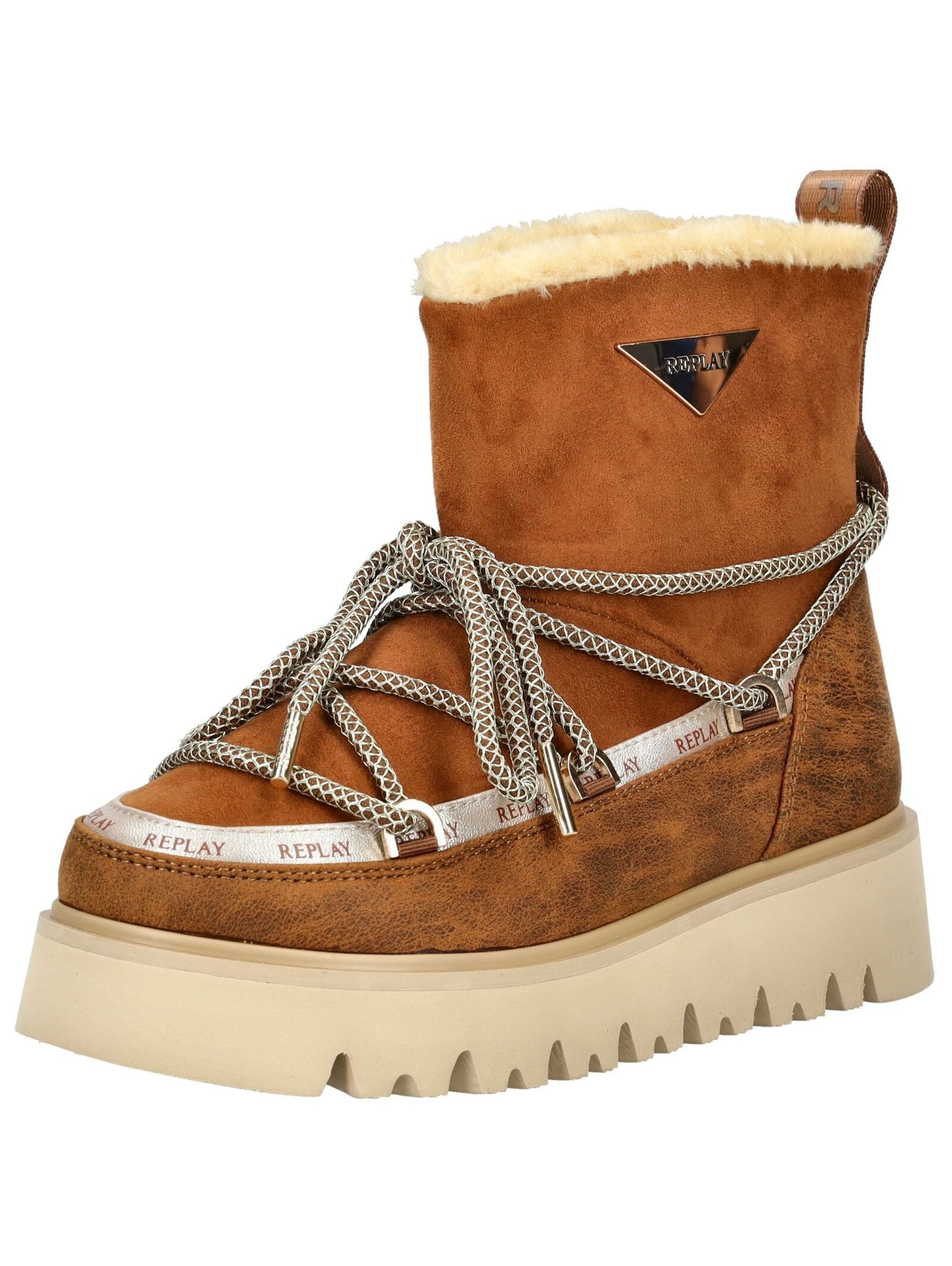 Replay Replay Stiefelette Lederimitat/Textil Schnürstiefelette günstig online kaufen