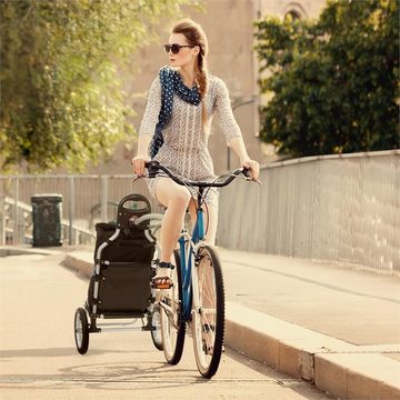 Duramaxx Fahrradkinderanhänger Carry Grey Fahrradanhänger