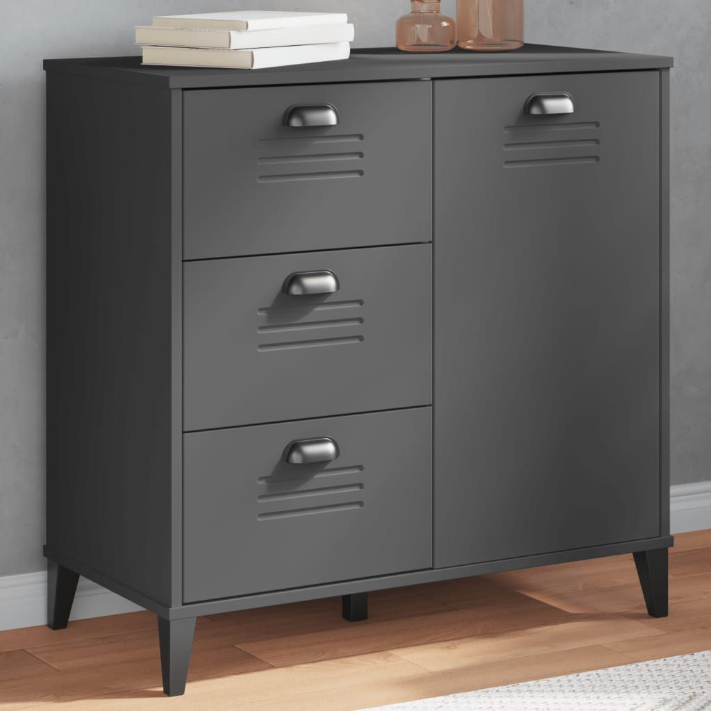 vidaXL Sideboard Sideboard VIKEN Anthrazit 80x40x80 cm Holzwerkstoff (1 St)