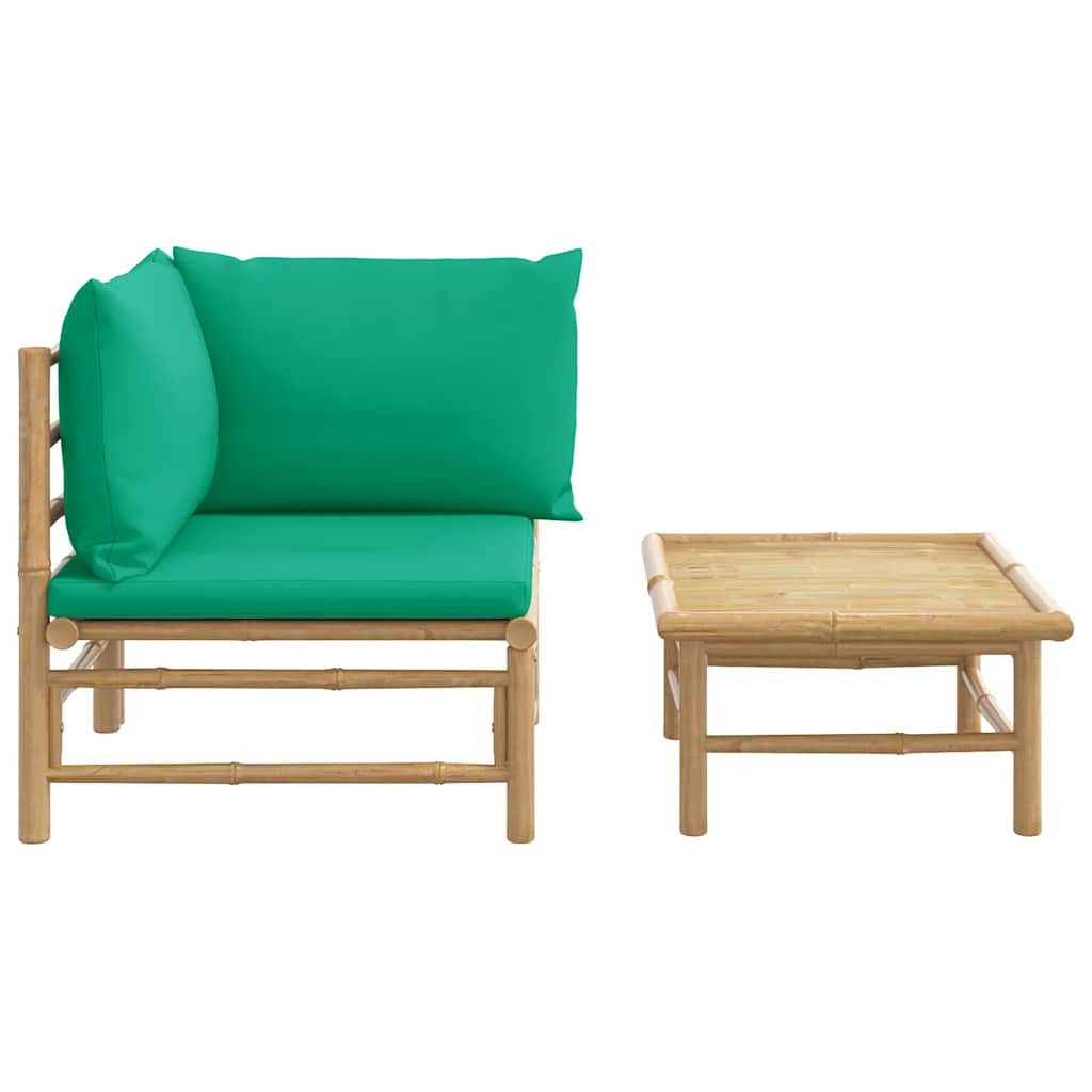 vidaXL Sofaelement 2-tlg. Garten-Lounge-Set mit Grünen günstig online kaufen