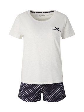TOM TAILOR Pyjama Gemustertes Pyjama-Set mit Shorts