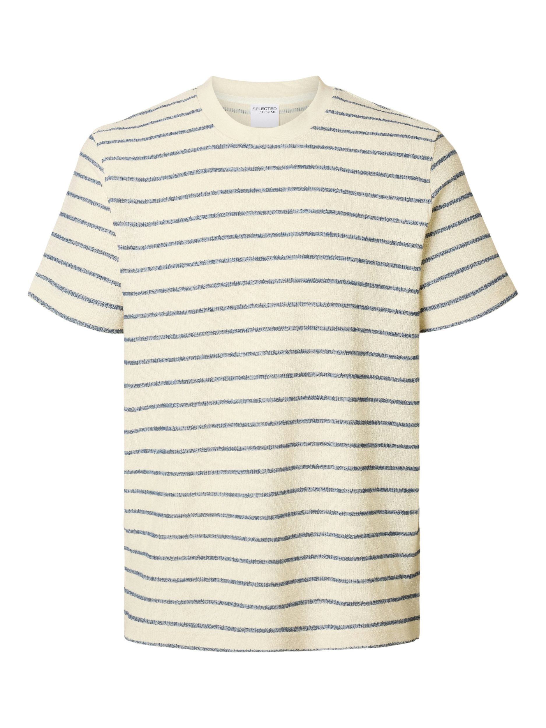 SELECTED HOMME Poloshirt SLHDJANGO STRIPE SS O-NECK TEE