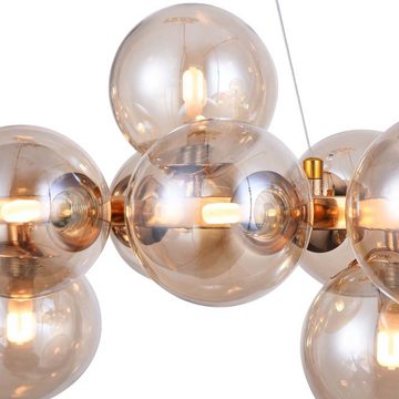 Maytoni Hängeleuchte, Pendelleuchte Hängelampe Deckenlampe Esszimmerleuchte Gold Bernstein L