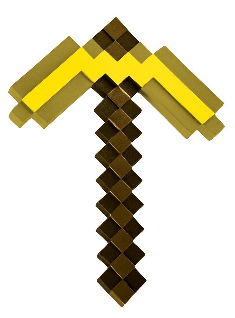 Metamorph Kostüm Minecraft - Goldspitzhacke Spielzeugwaffe, Das typische Minecraft-Werkzeug in der Gold-Варіанти