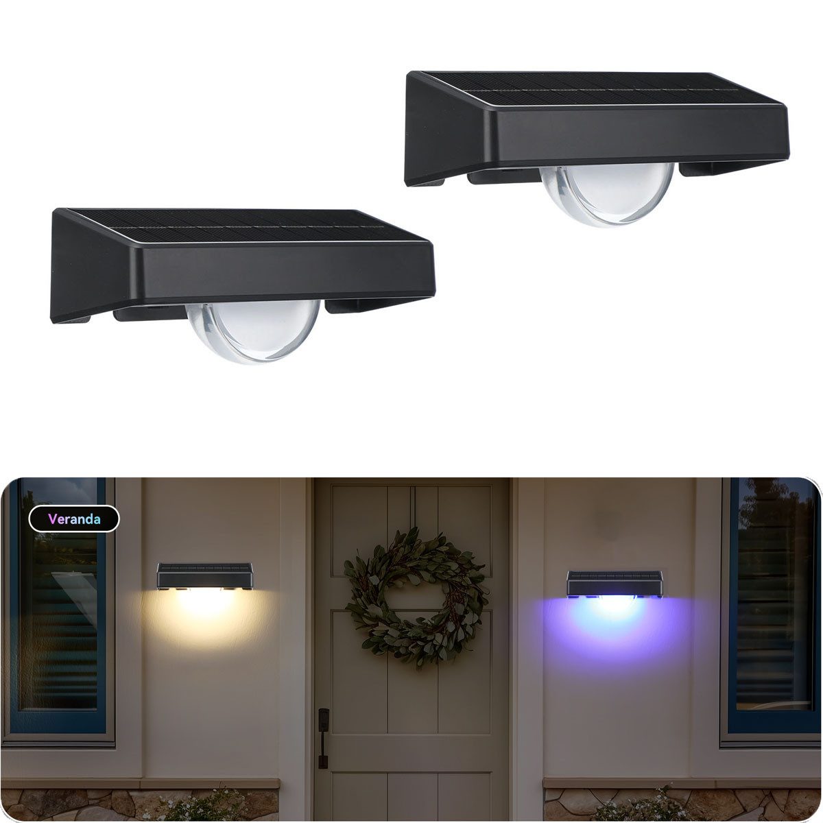oyajia LED Solarleuchte 2 Stück LED günstig online kaufen
