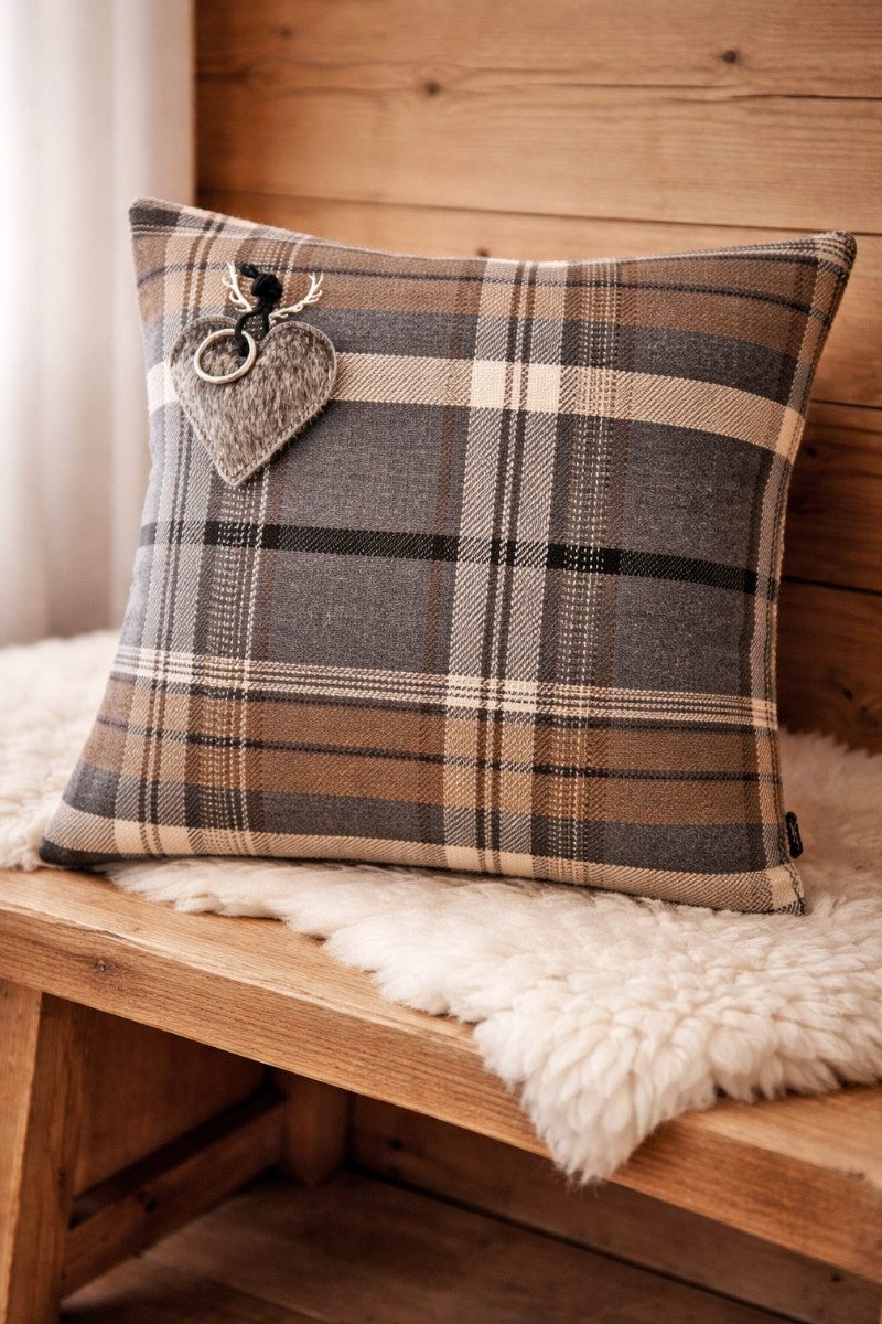 Steen Design Kissenhüllen Kissenhülle - CHALET CHARME - anthrazit