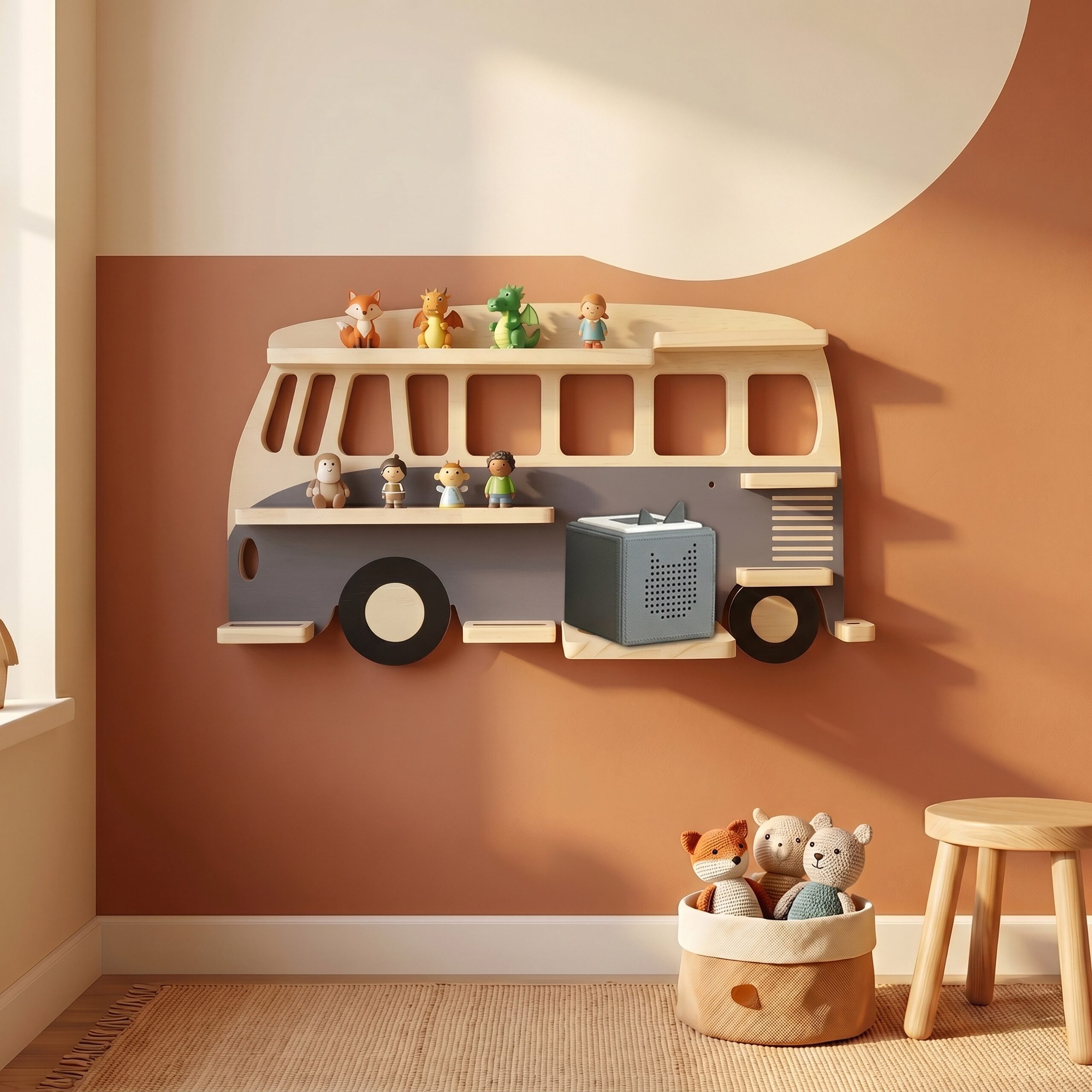 relaxdays Kinderregal Toniebox Regal Bus, 1-tlg. – Bild 3 von 5