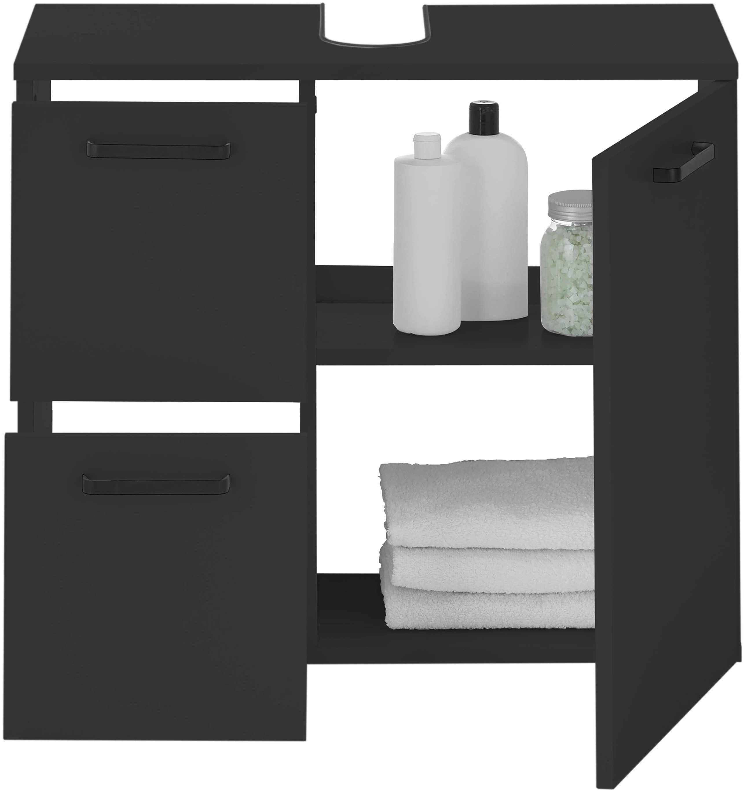 BASIC by Balculina Waschbeckenunterschrank Vanice, Badezimmerschrank B/H/T 70x60x35cm (1-St) Breite 70cm, Softclose, FSC-Mix 70%,Made in Europa