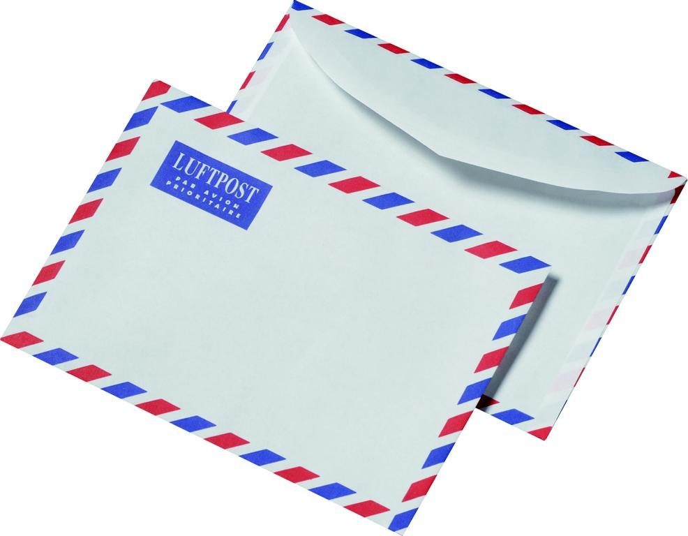 mayer-network GmbH Briefumschlag 100 Luftpost Briefumschläge Din C6 Luftpostumschläge