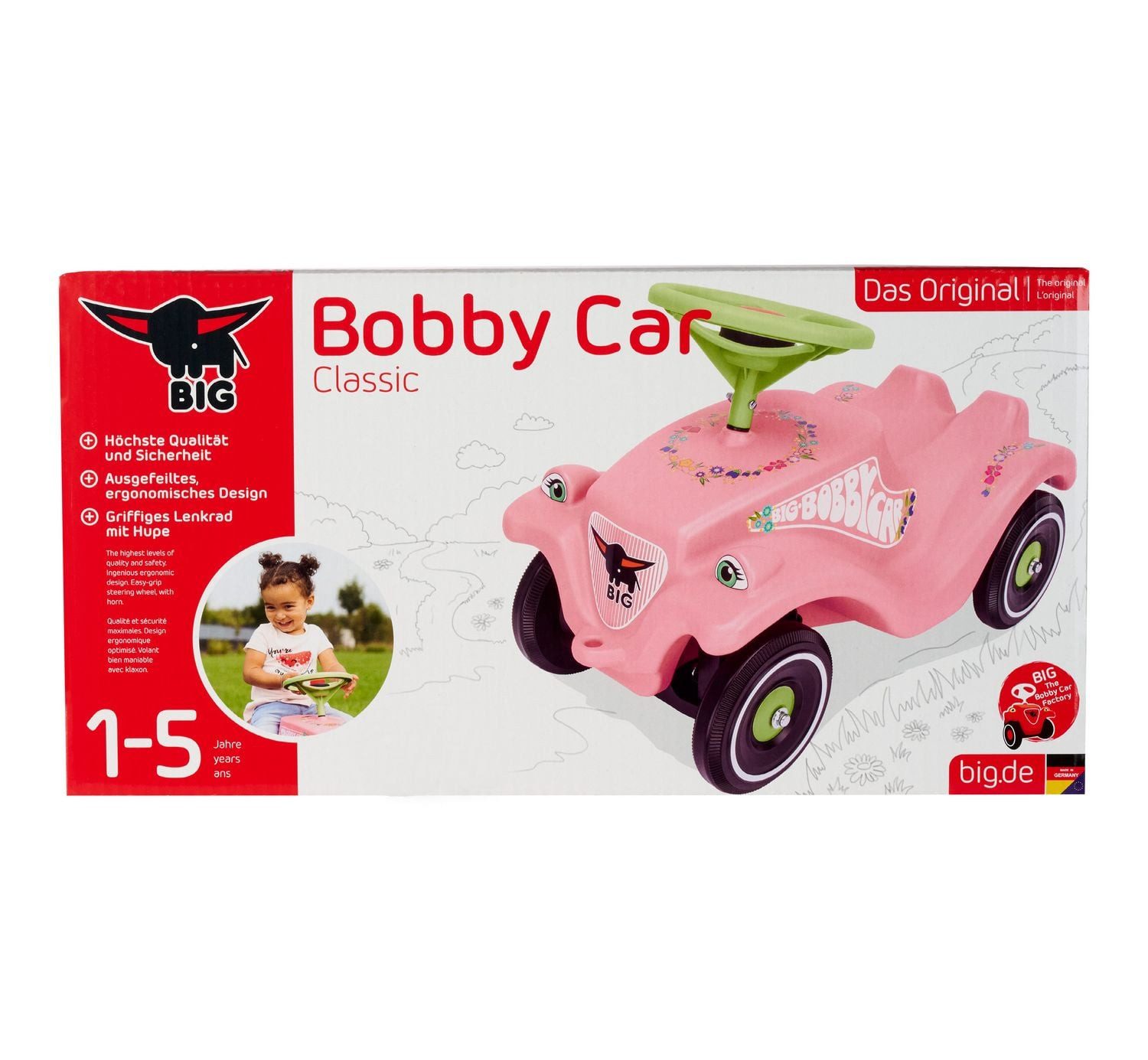 Kinderfahrzeug-Anhänger BIG Bobby Car Classic Flower