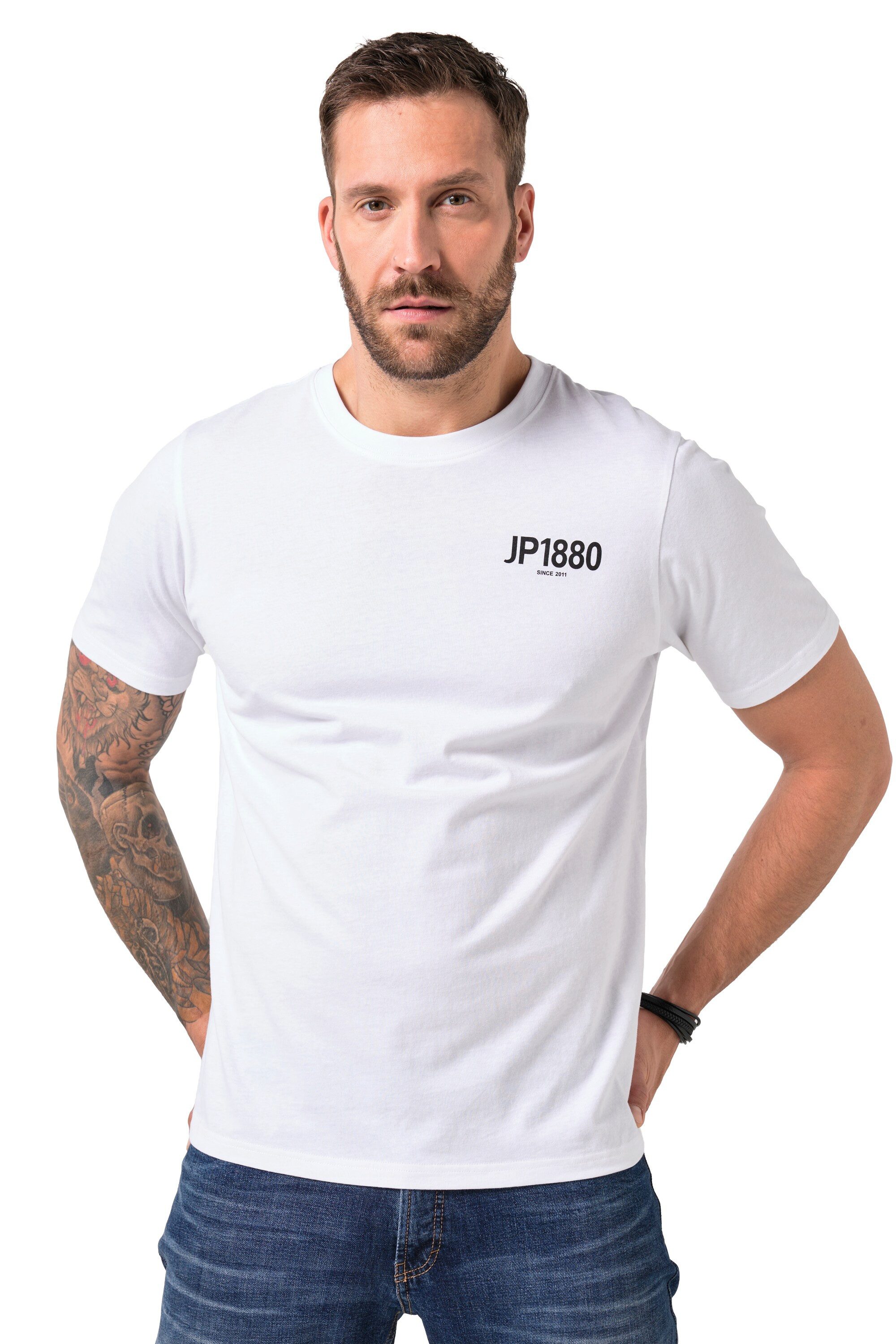 JP1880 T-Shirt T-Shirts 2er-Pack Halbarm Brust-Print günstig online kaufen