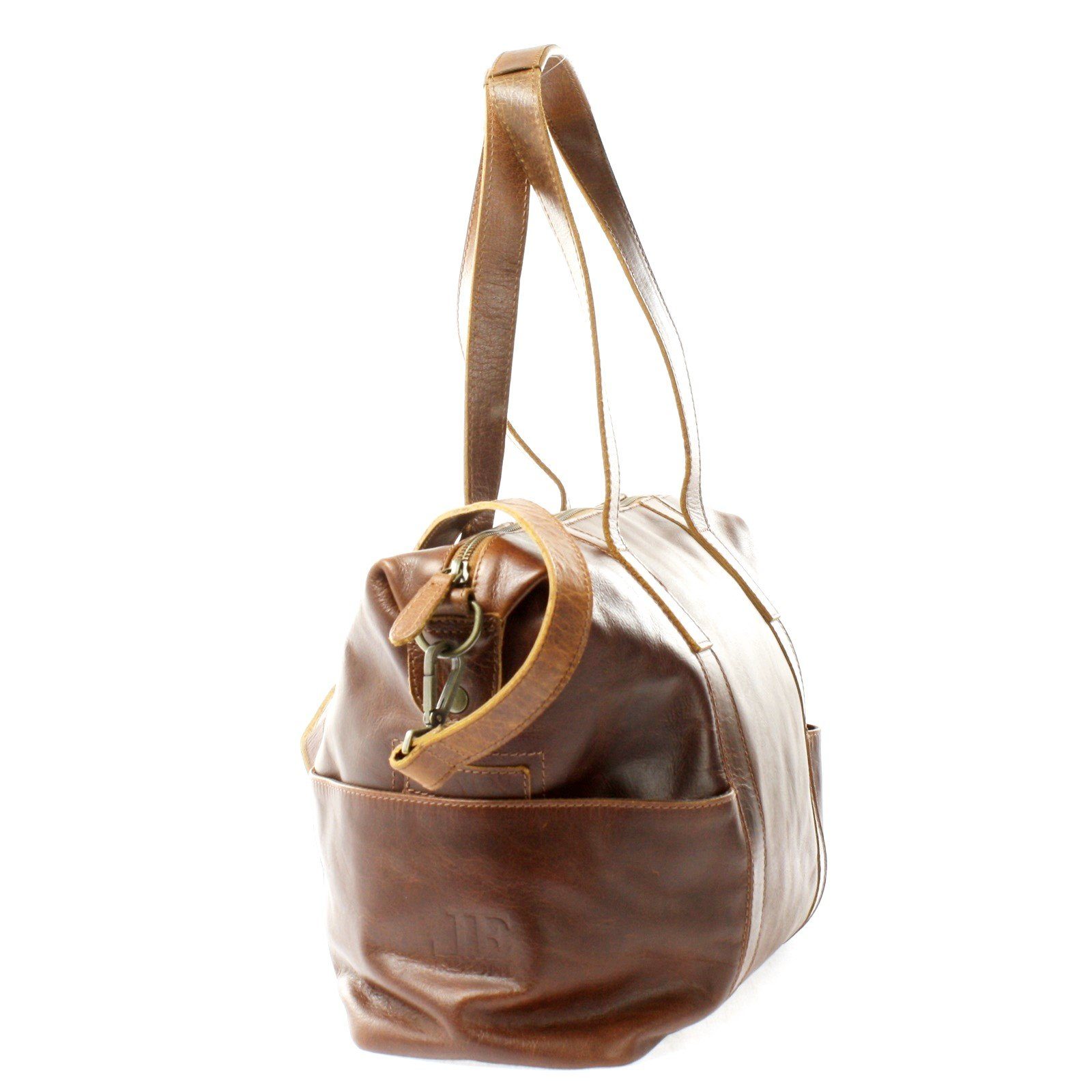 LECONI Schultertasche Shopper große Henkeltasche Damen DIN A4 Handtasche Leder LE0061, geräumig - Henkel & langer Riemen - 37×28×15 cm
