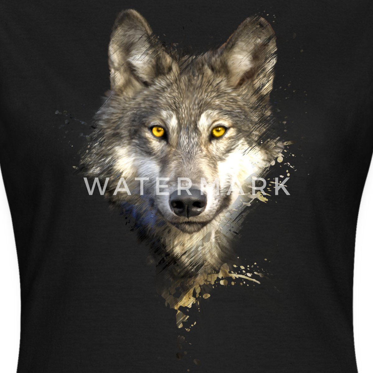 T-Shirt Wolf Motiv Einsamer Wolf Husky Outdoor Geschenk Frauen T-Shirt