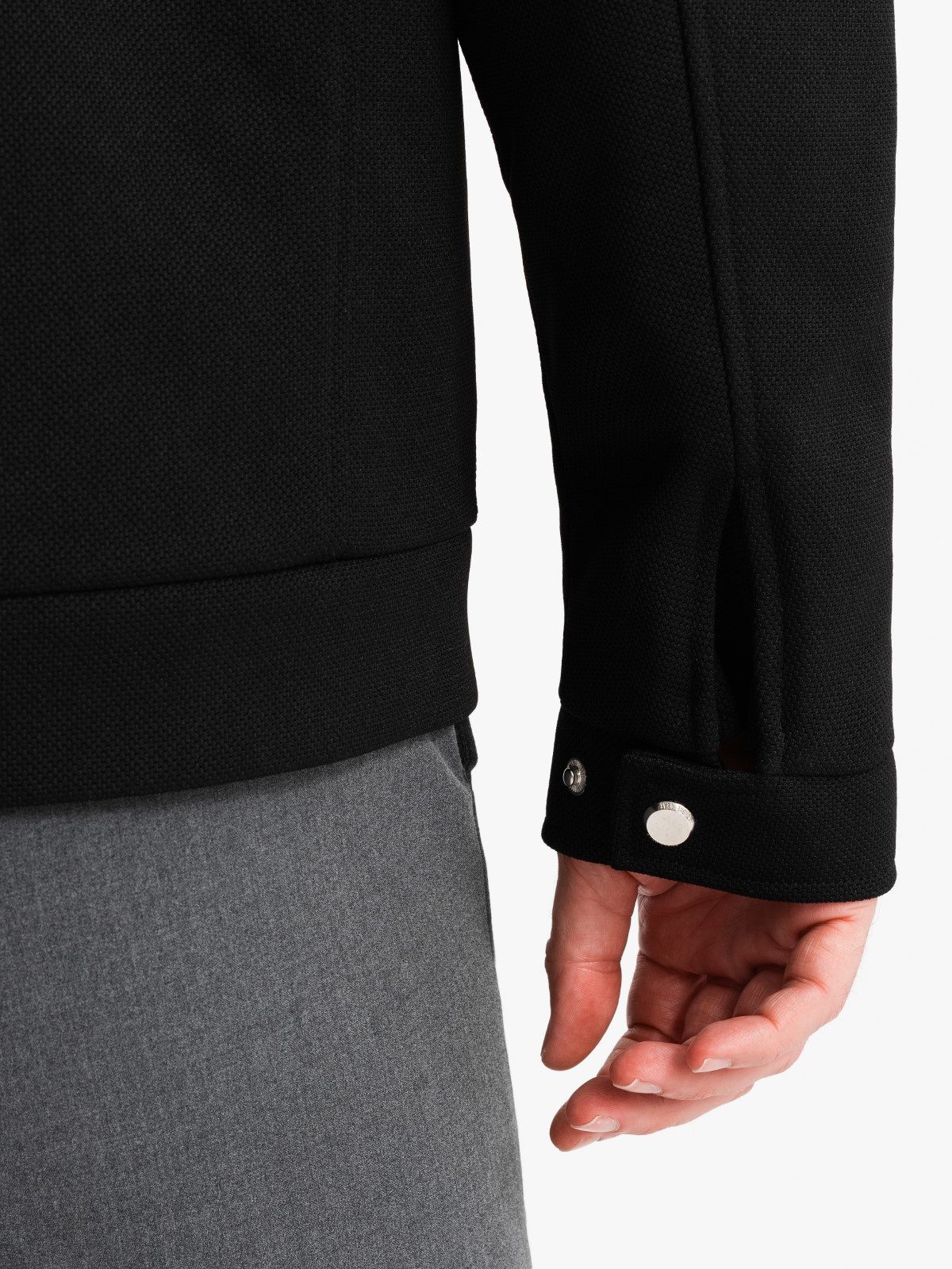 OMBRE Bikerjacke Bikerjacke mit Stehkragen