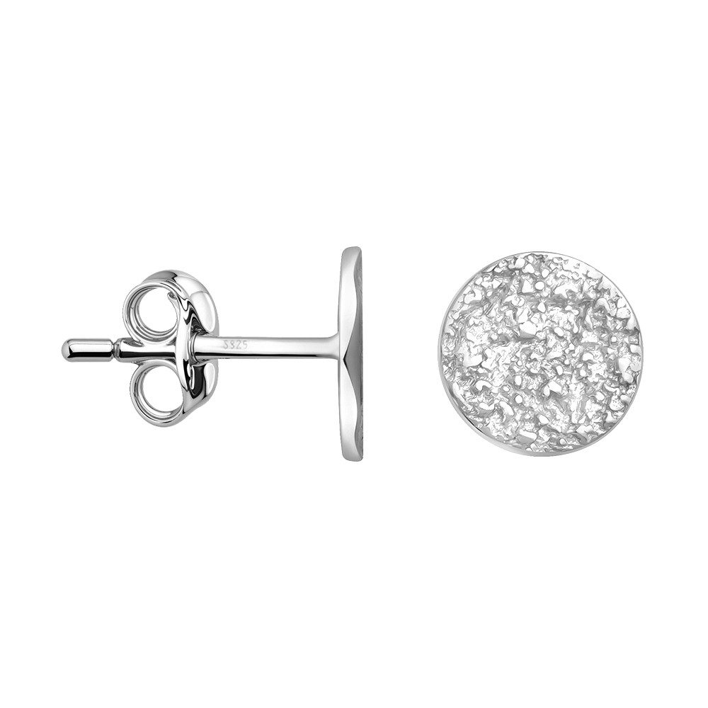 Sofia Milani Paar Ohrstecker Gehämmerter Kreis, 925 Silber Damen Schmuck - günstig online kaufen