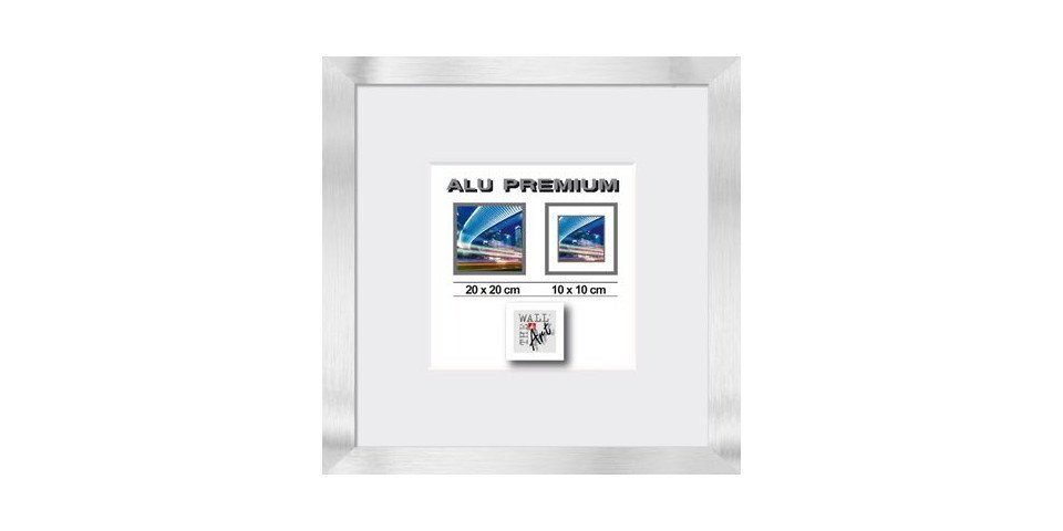 The Wall - the art of framing AG Bilderrahmen Aluminiumrahmen Quattro silber, 20 x 20 cm