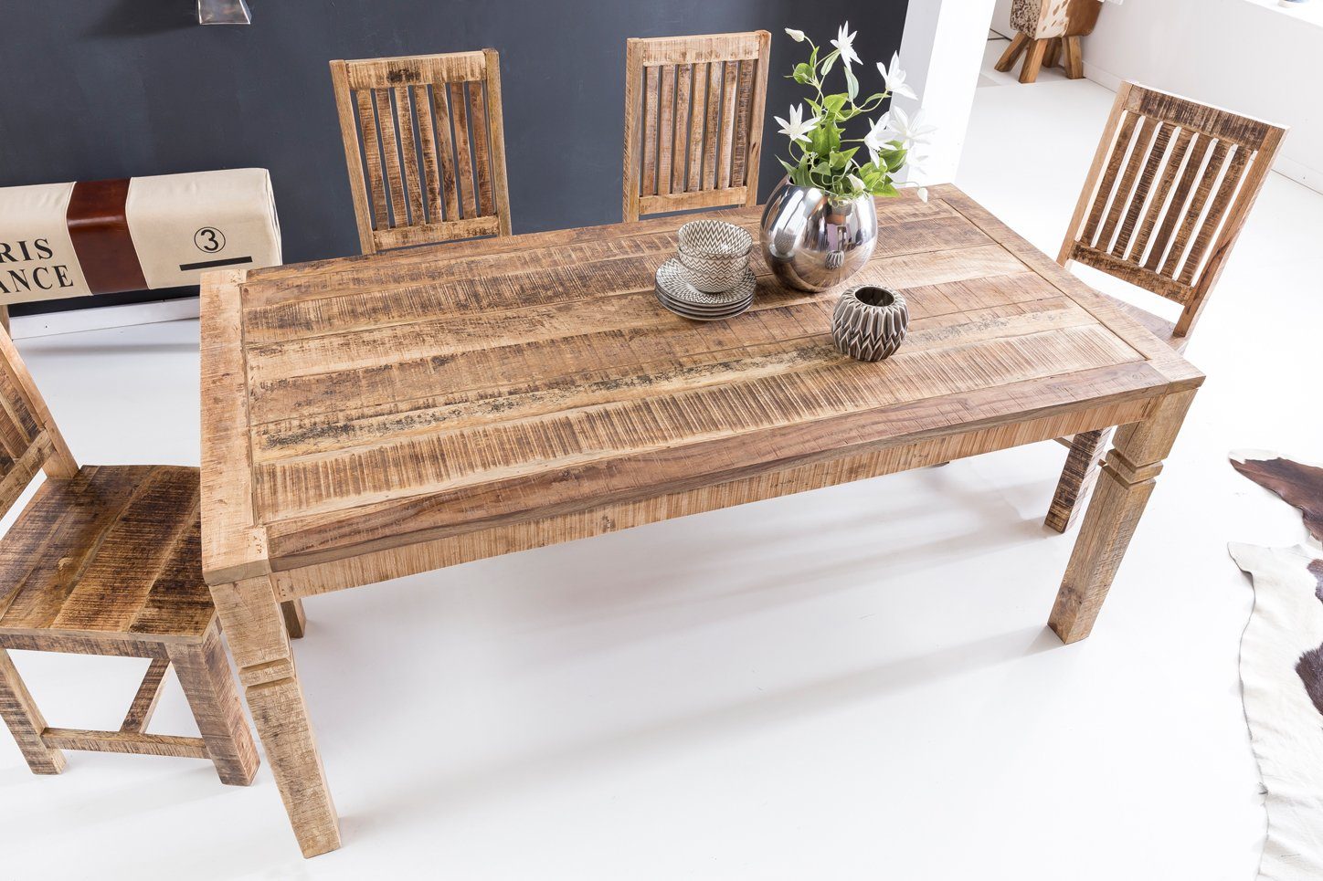 cm 76 Personen, Design cm, Rustikal x rechteckig, x Massiv, 70 Küchentisch Massivholz, WL5.078 Esszimmertisch für Braun Groß Esstisch x für WL5.078 Holztisch 70 76 120 Braun Esszimmer Tisch 4-6 Esstisch Esszimmertisch x möbelando 120 Mango Landhaus